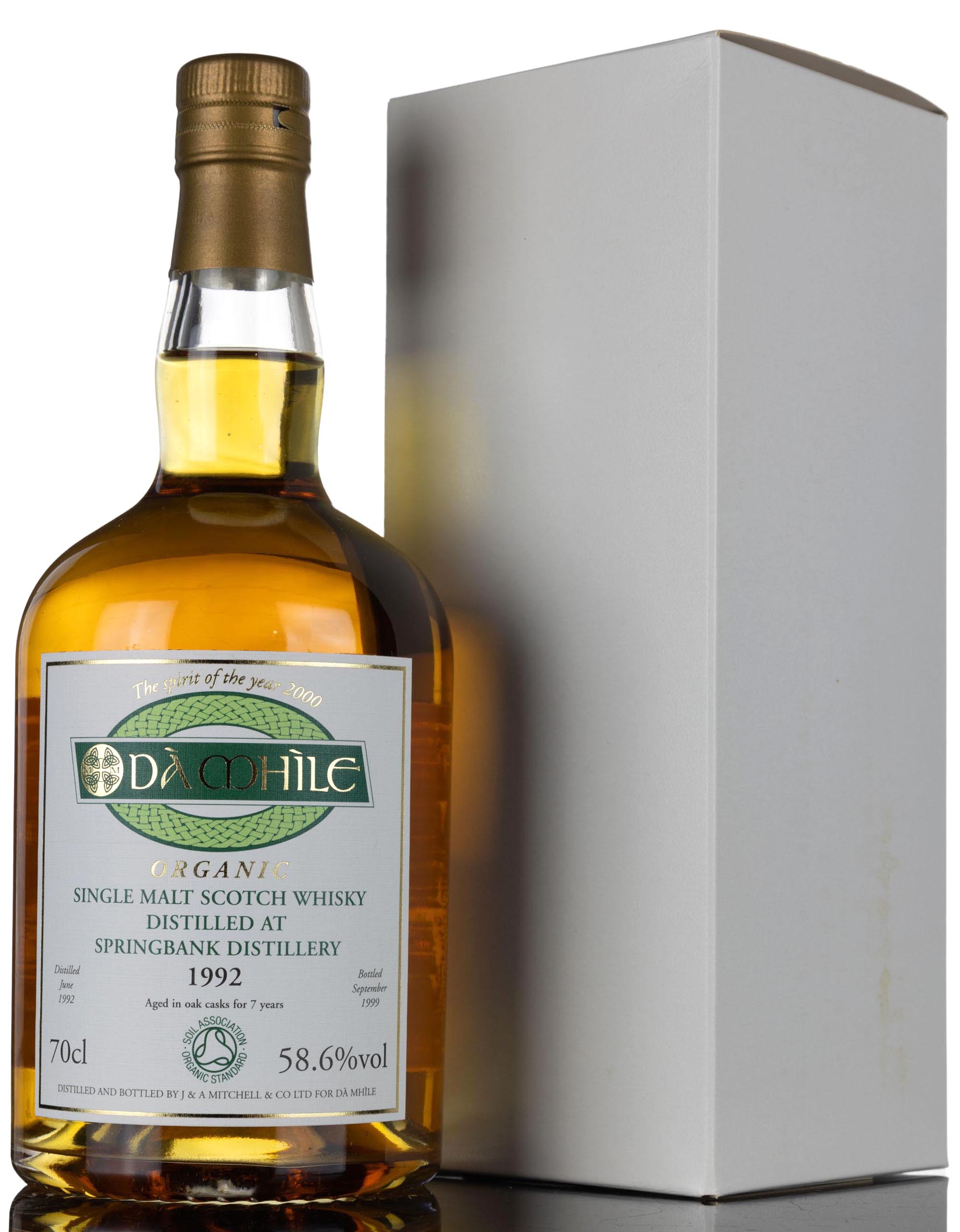 Springbank 1992-1999 - 7 Year Old - Da Mhile Exclusive - First Organic Whisky - Cask Stren