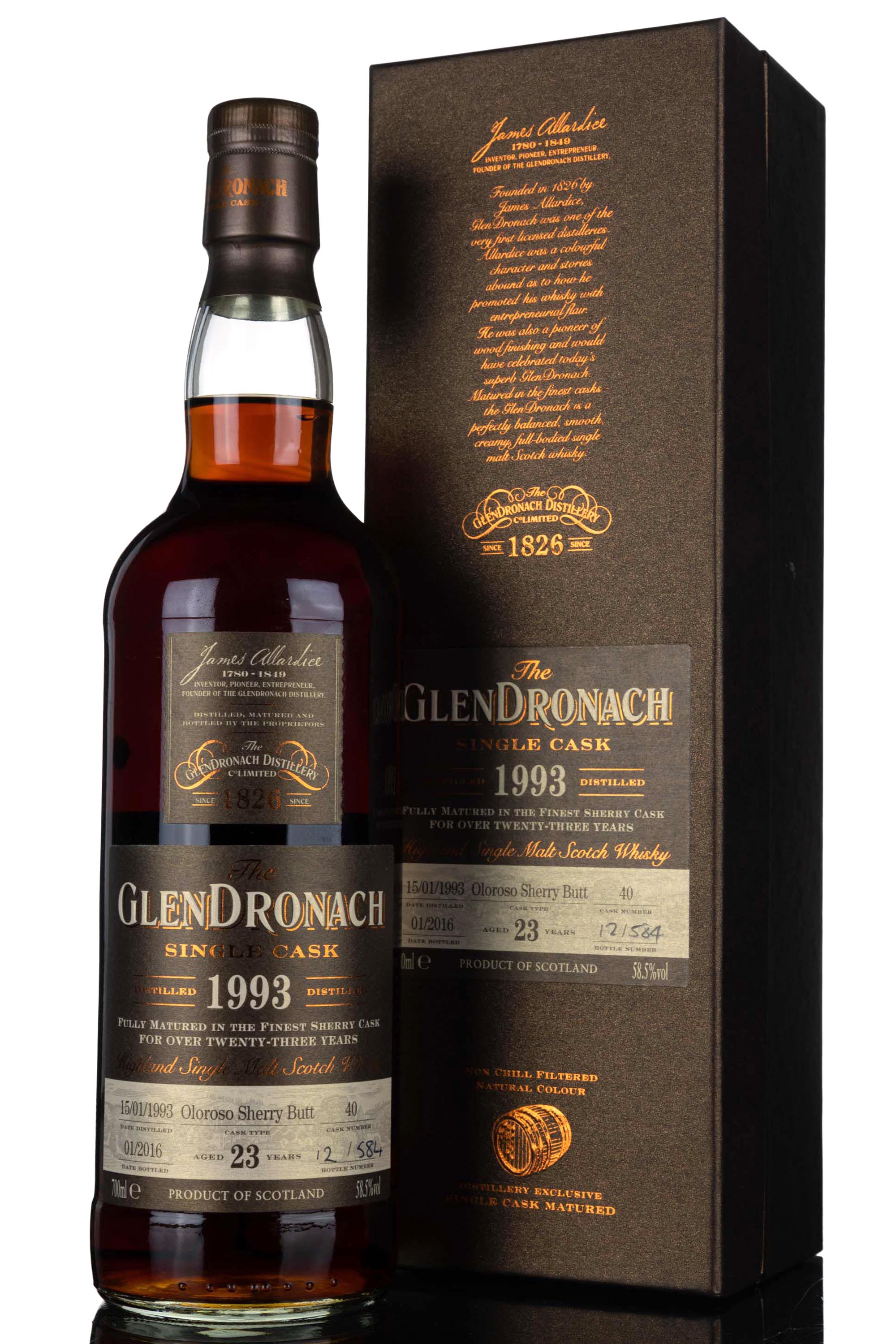 Glendronach 1993-2016 - 23 Year Old - Single Cask 40 - Batch 13