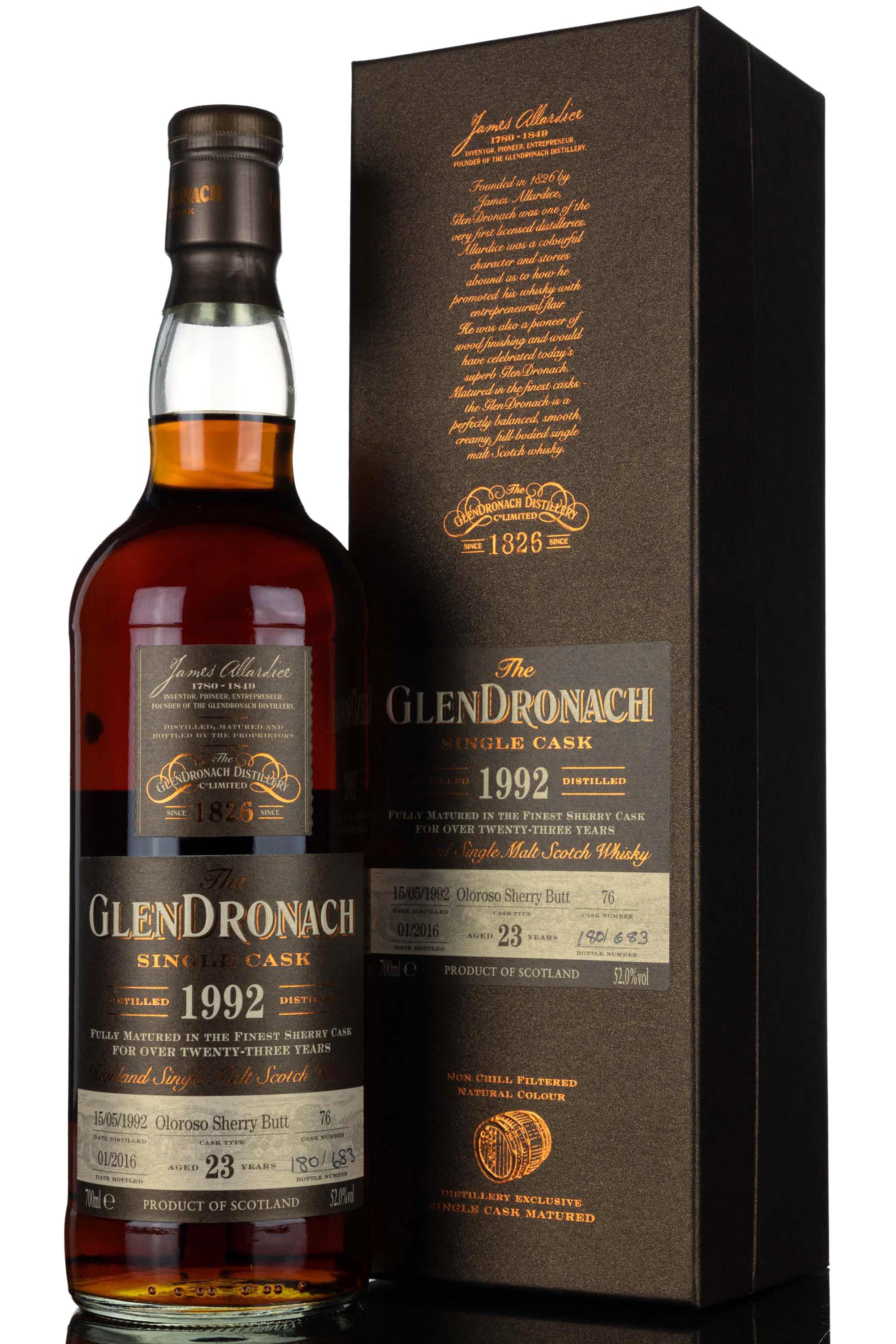 Glendronach 1992-2016 - 23 Year Old - Single Cask 76 - Batch 13