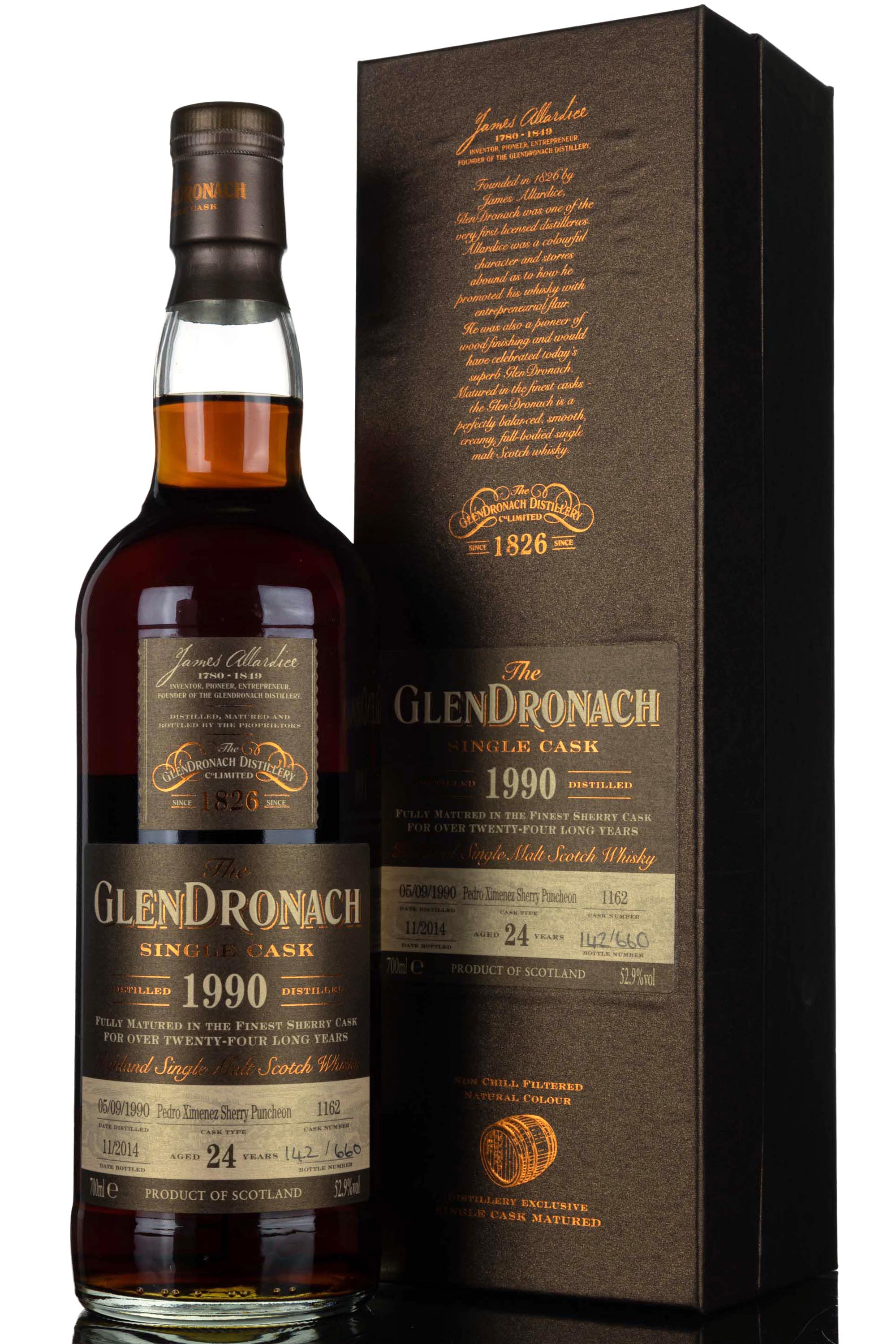 Glendronach 1990-2014 - 24 Year Old - Single Cask 1162 - Batch 11