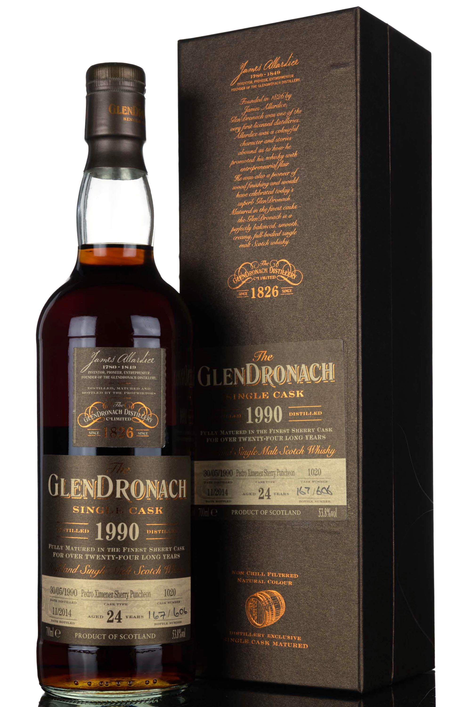 Glendronach 1990-2014 - 24 Year Old - Single Cask 1020 - Batch 11