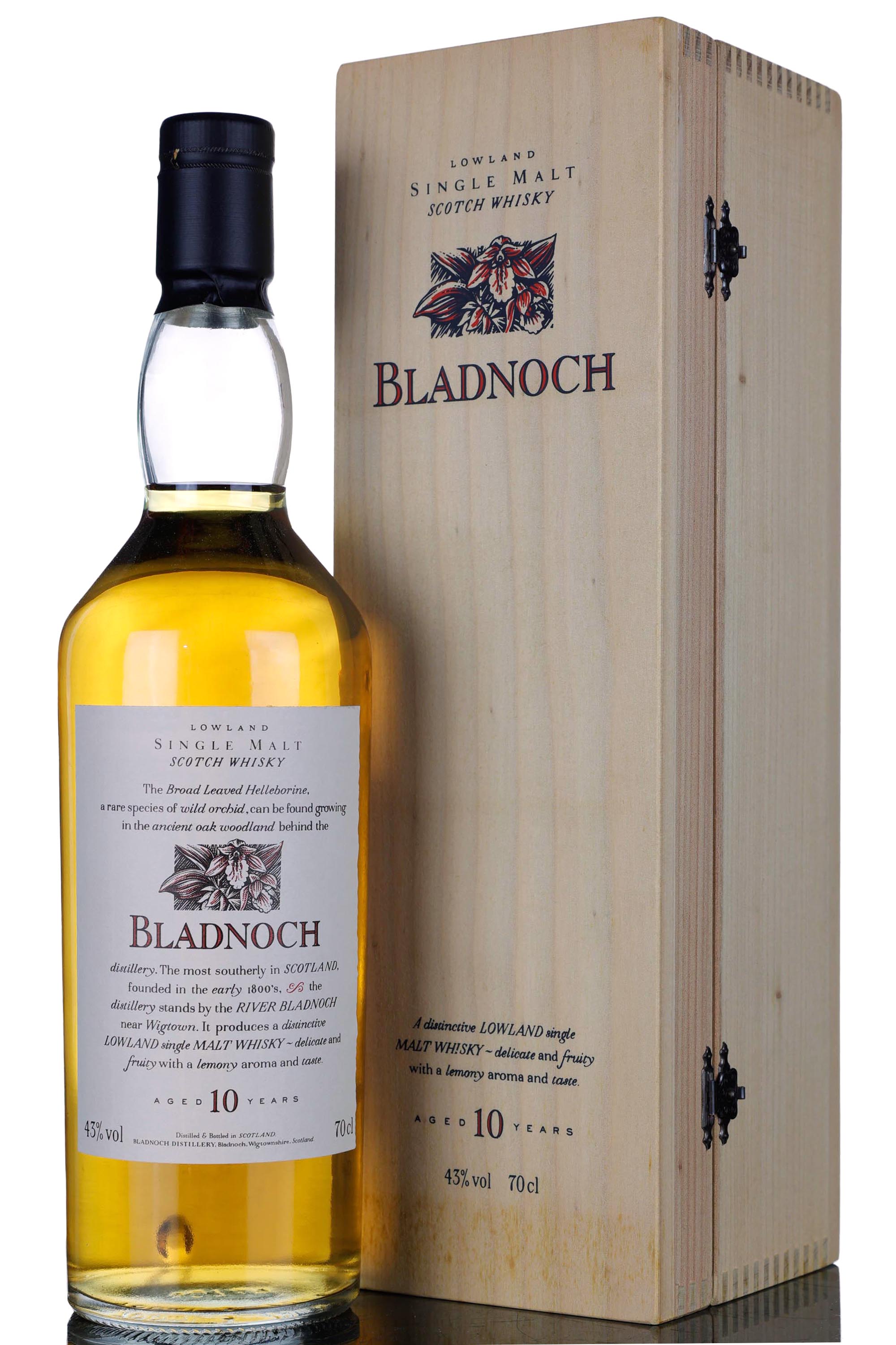 Bladnoch 10 Year Old - Flora & Fauna - Wooden Box