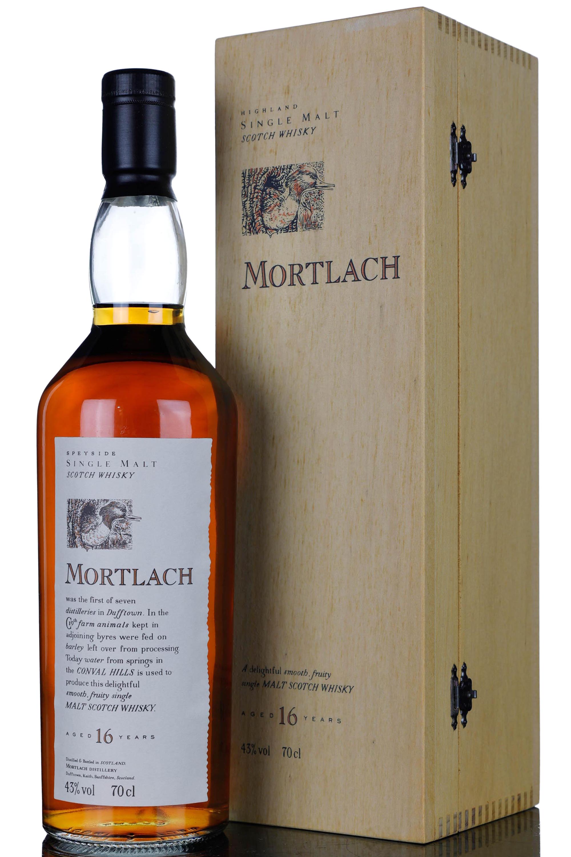 Mortlach 16 Year Old - Flora & Fauna Series - Wooden Box