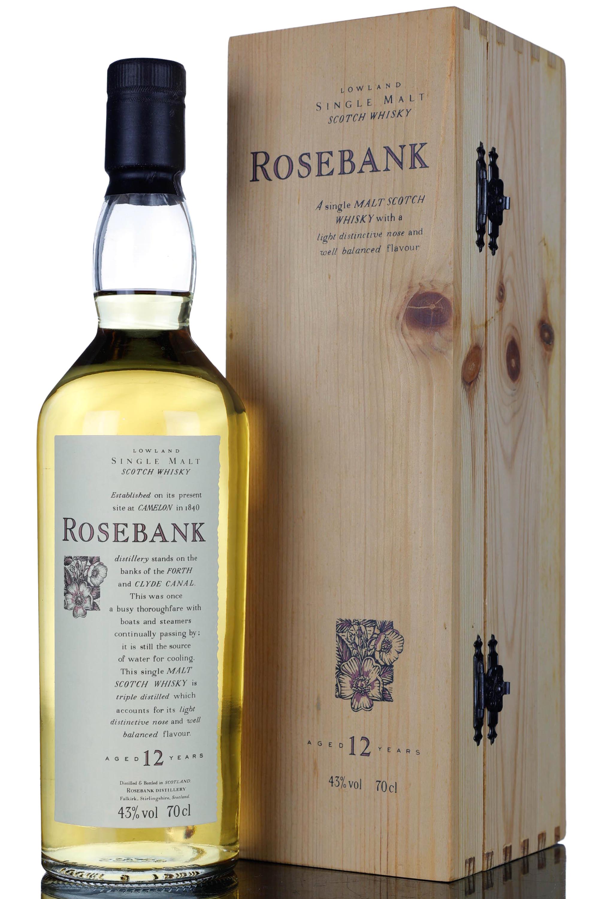 Rosebank 12 Year Old - Flora & Fauna - Wooden Box