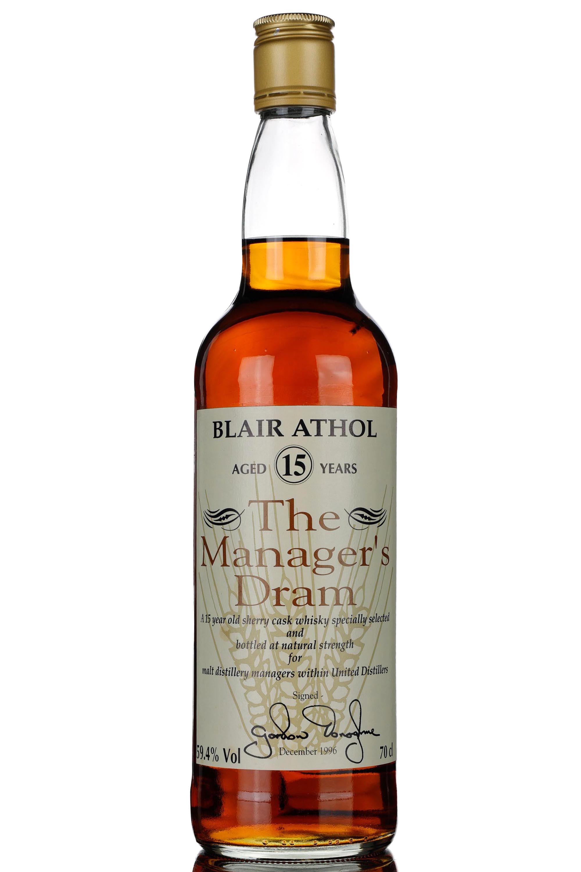 Blair Athol 15 Year Old - Managers Dram 1996