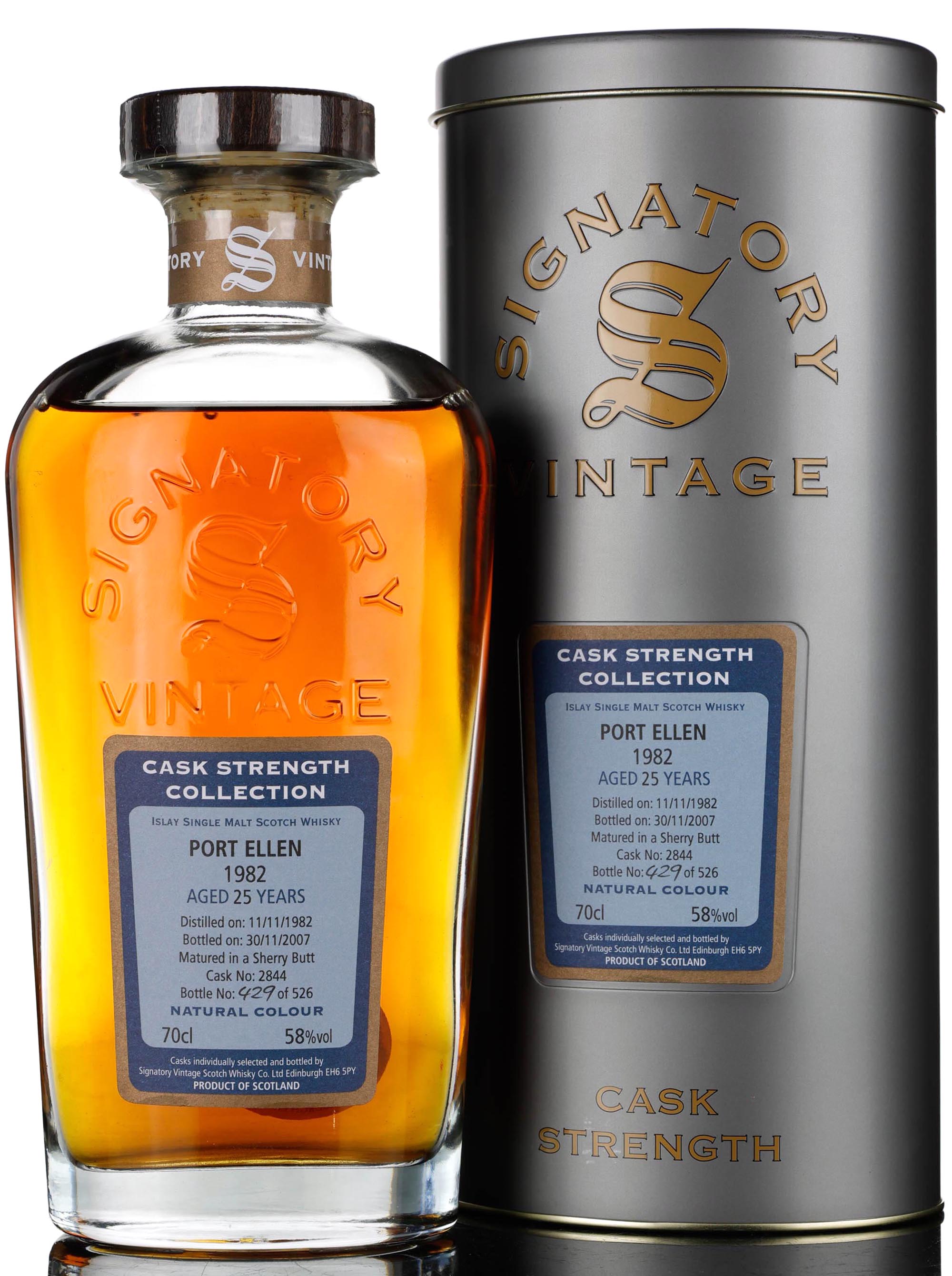 Port Ellen 1982-2007 - 25 Year Old - Signatory Vintage - Cask Strength Collection - Single