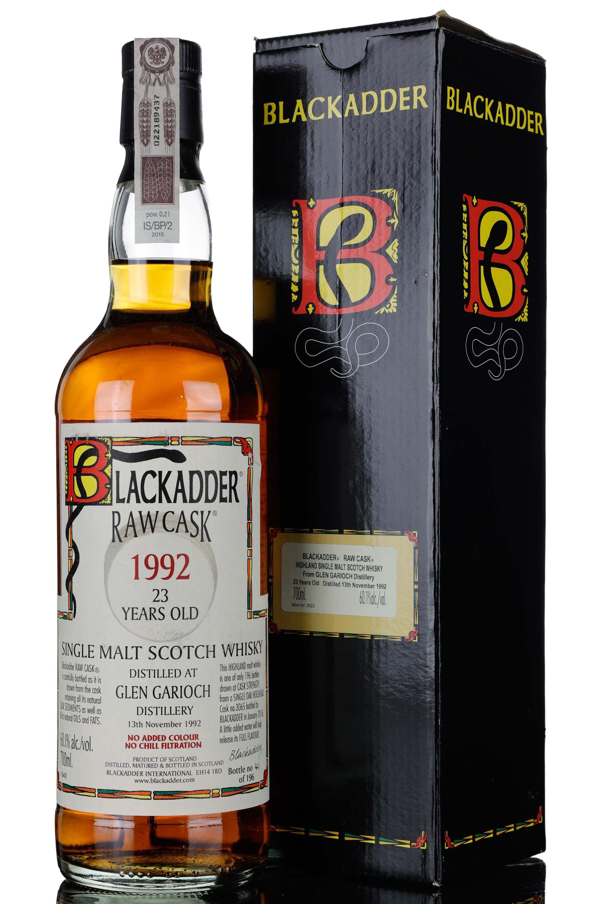 Glen Garioch 1992-2016 - 23 Year Old - Blackadder Raw Cask - Single Cask 3065