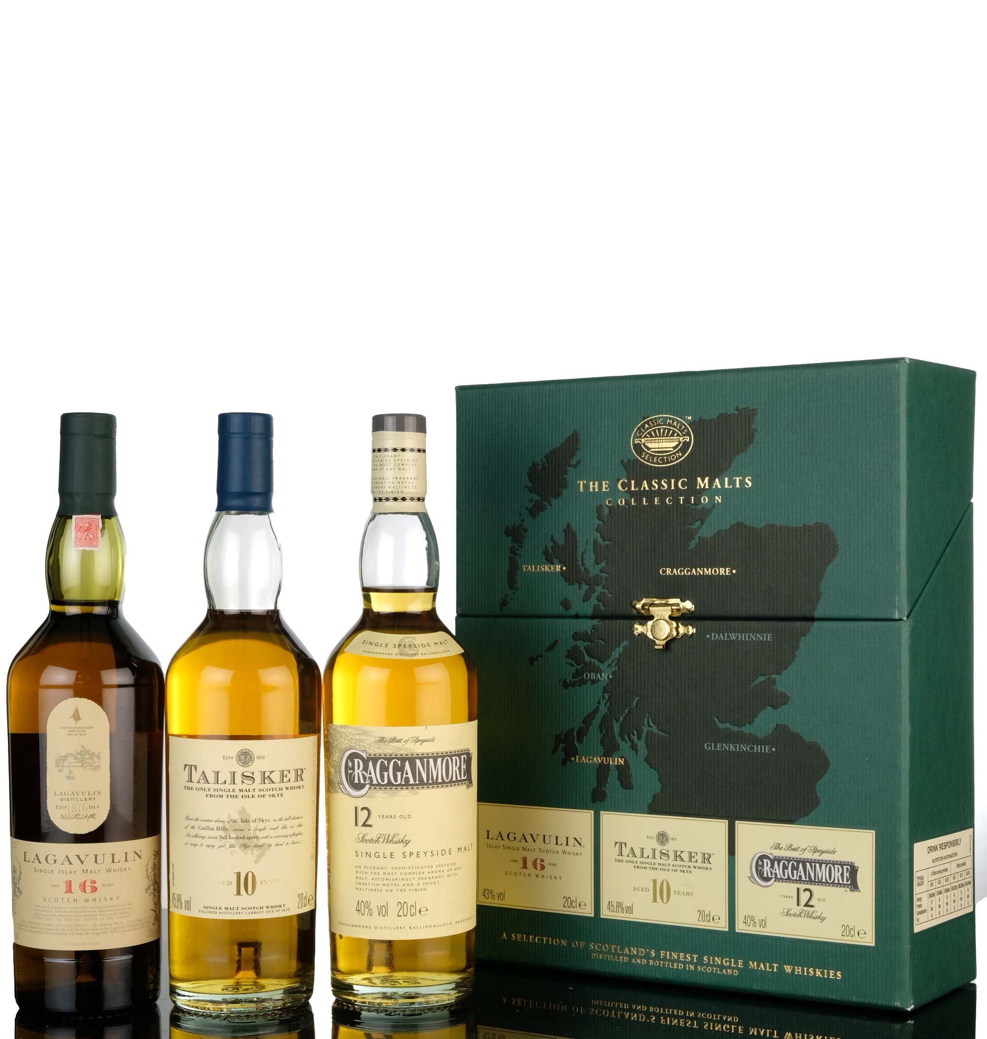 The Classic Malts Collection Box Set Lagavulin Talisker Cragganmore Quarter Bottle