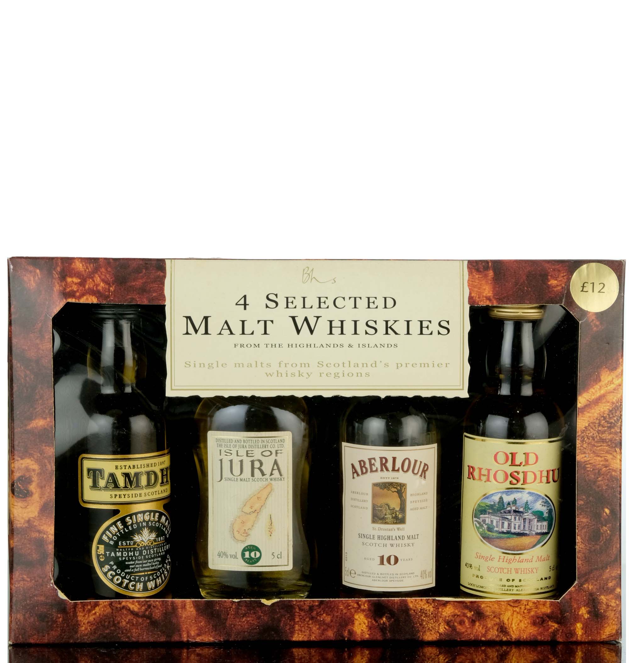 Bhs 4 Selected Malt Whiskies Miniature Set