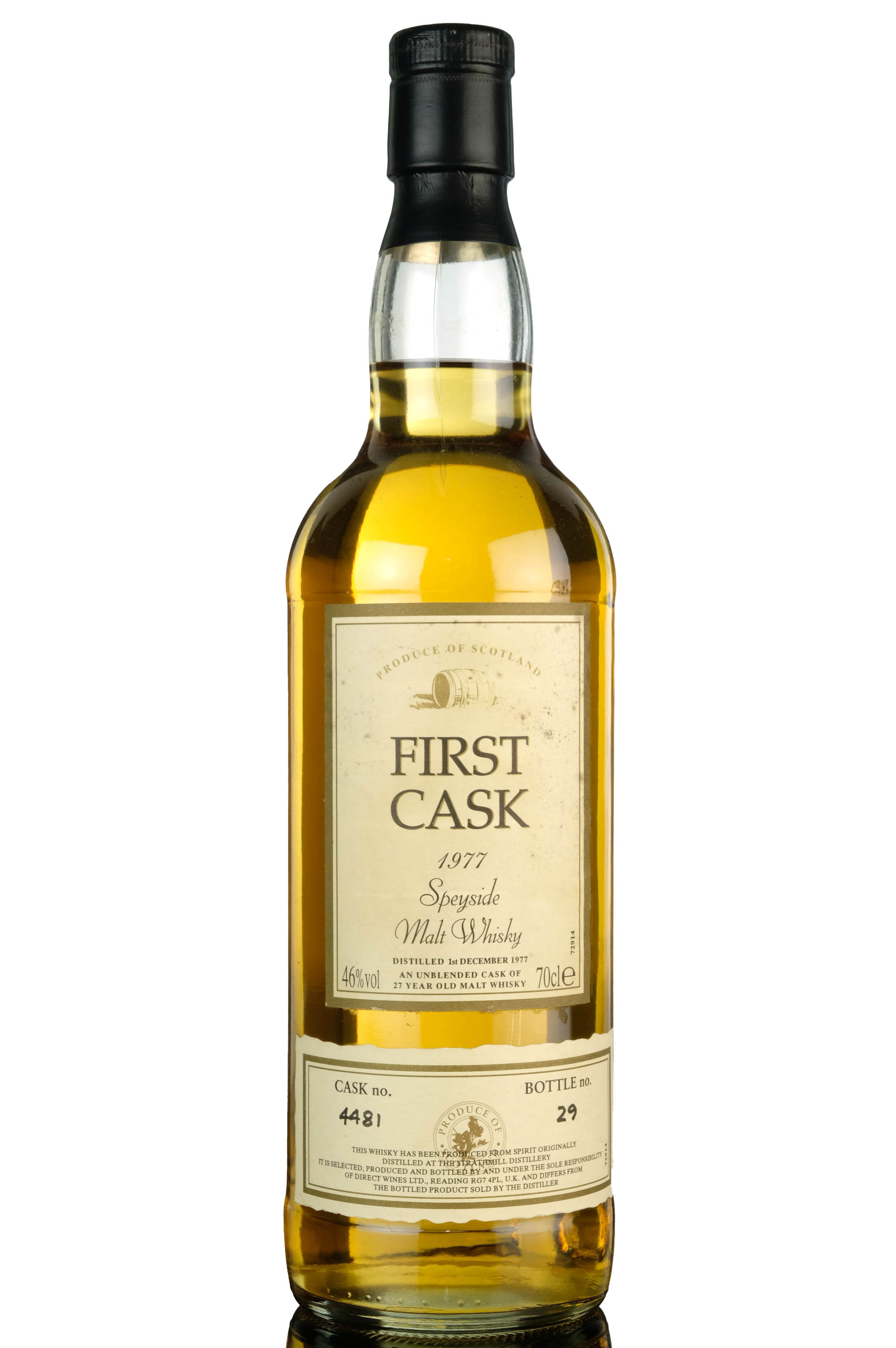 Strathmill 1977 - 27 Year Old - First Cask - Single Cask 4481