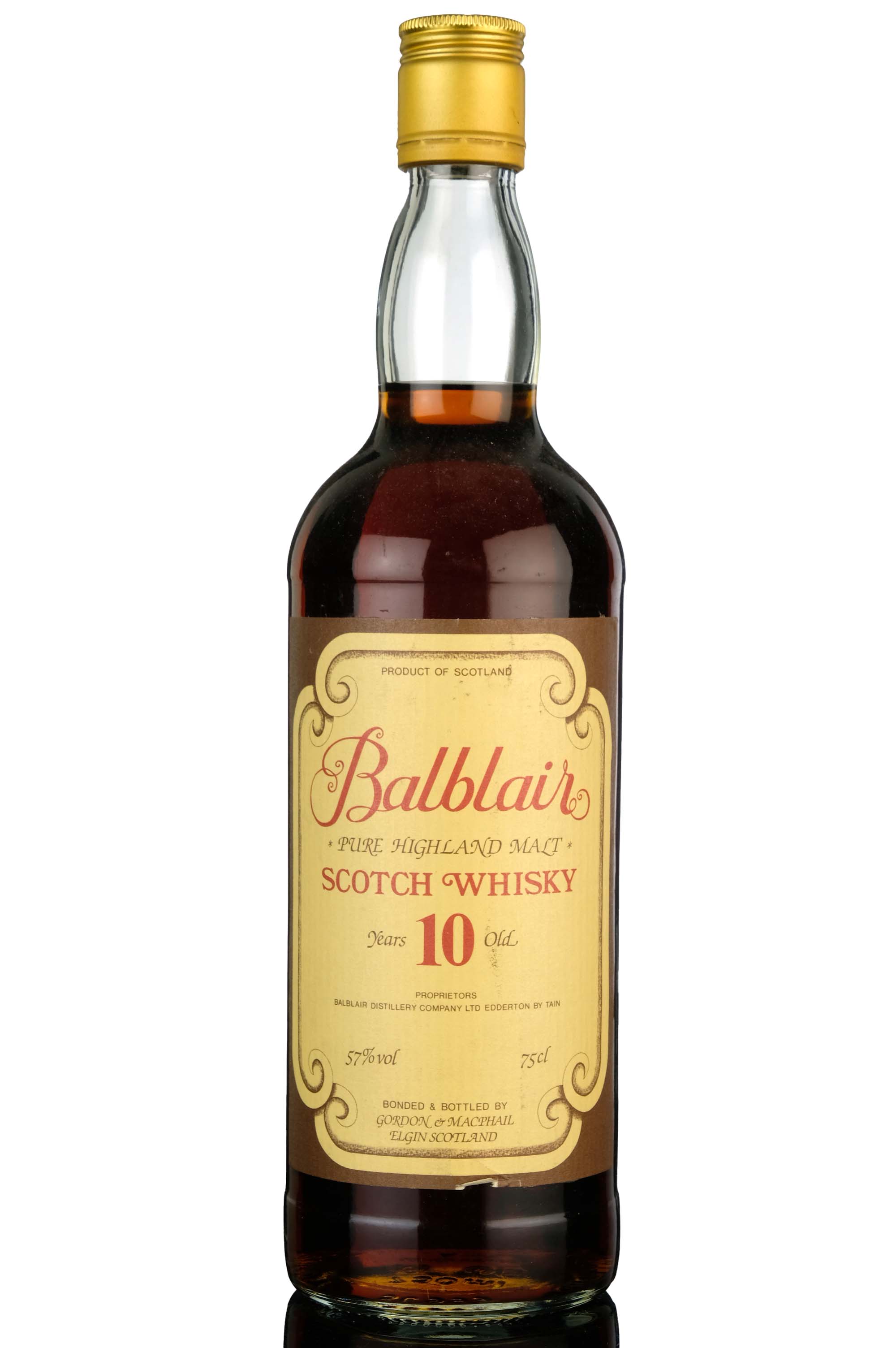 Balblair 10 Year Old - Gordon & MacPhail - 1980s  - 100 Proof