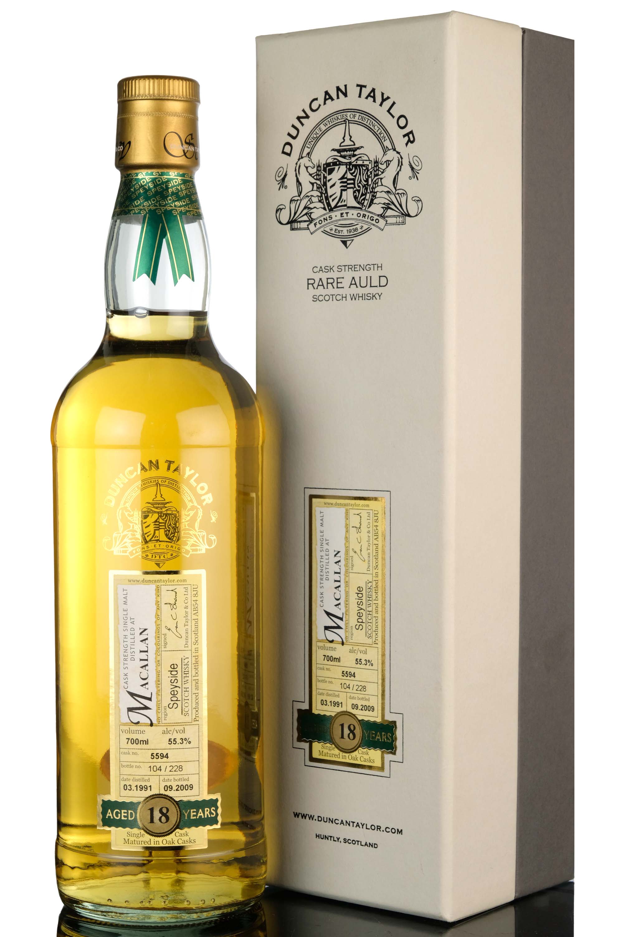 Macallan 1991-2009 - 18 Year Old - Duncan Taylor - Rare Auld - Single Cask 5594