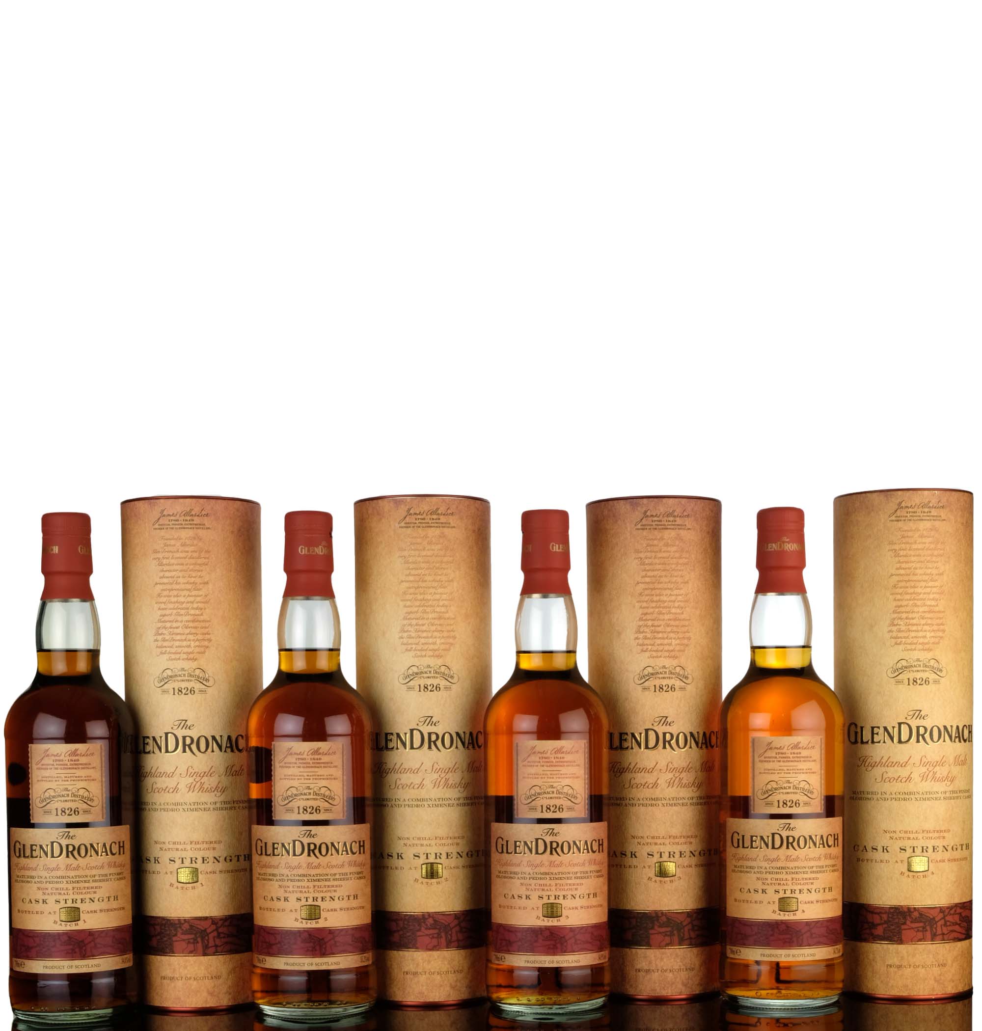 Glendronach Cask Strength - Batch 1 - 2 - 3 - 4