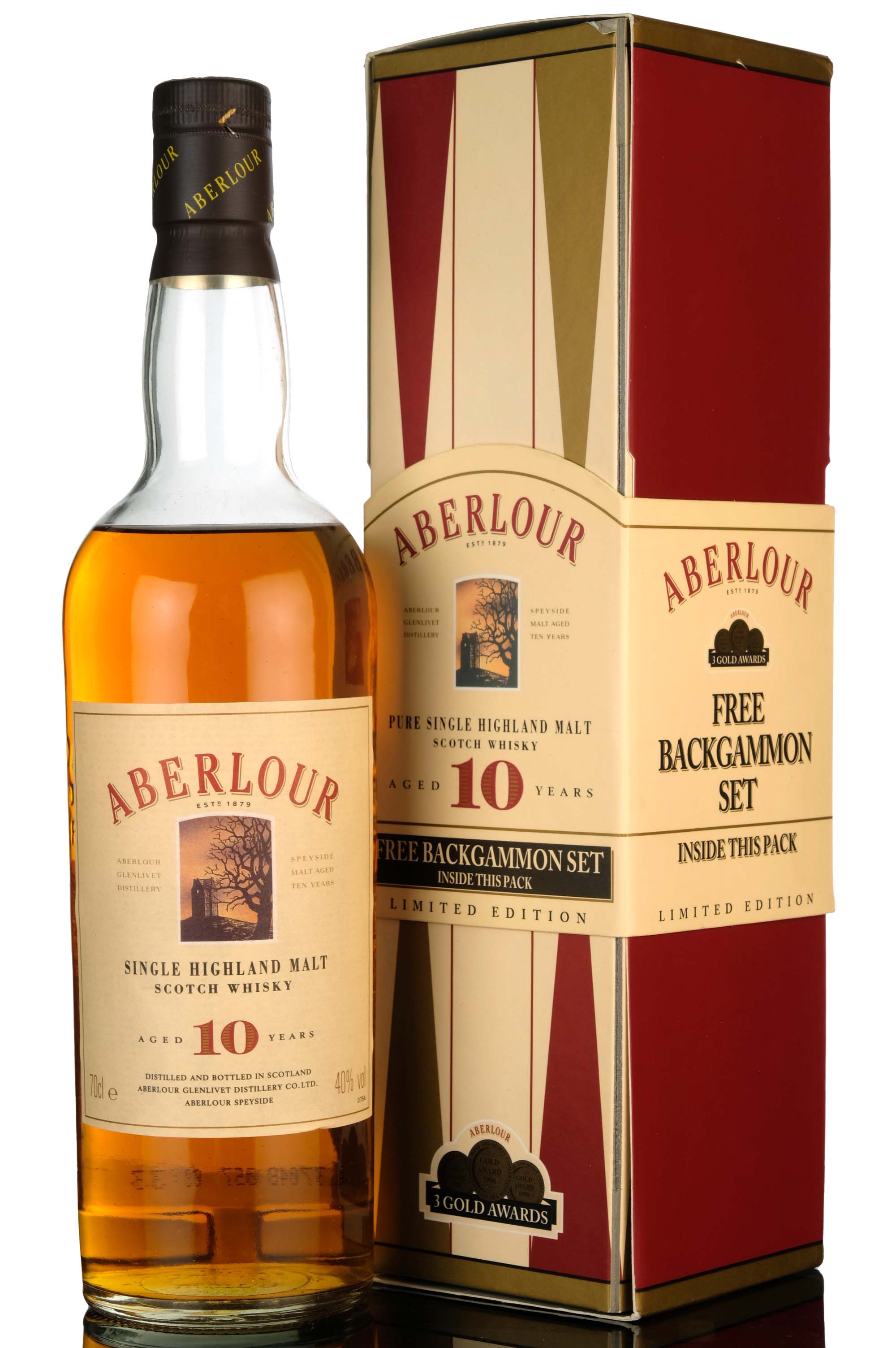 Aberlour 10 Year Old - With Backgammon Set