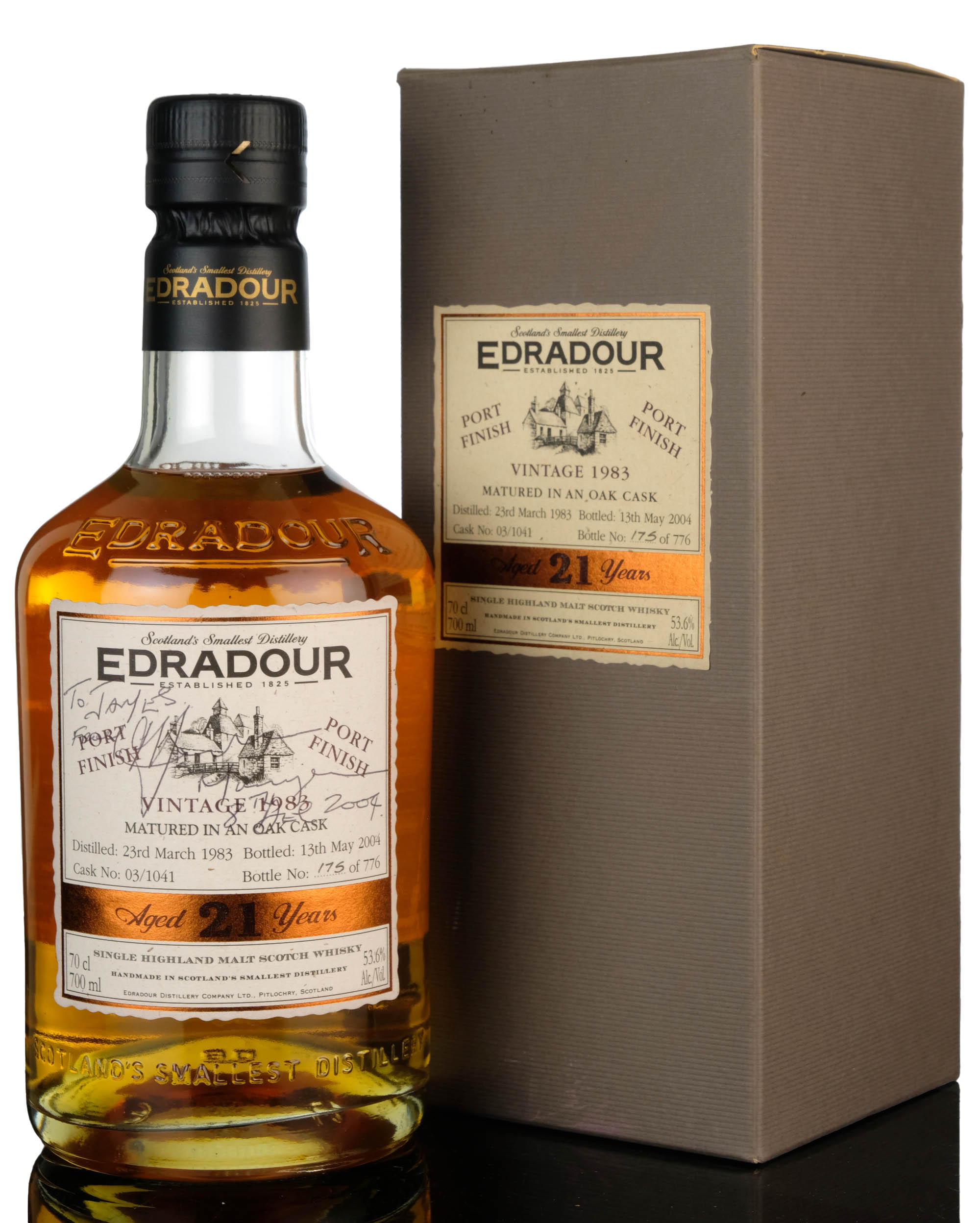 Edradour 1983-2004 - 21 Year Old - Single Cask 03/1041