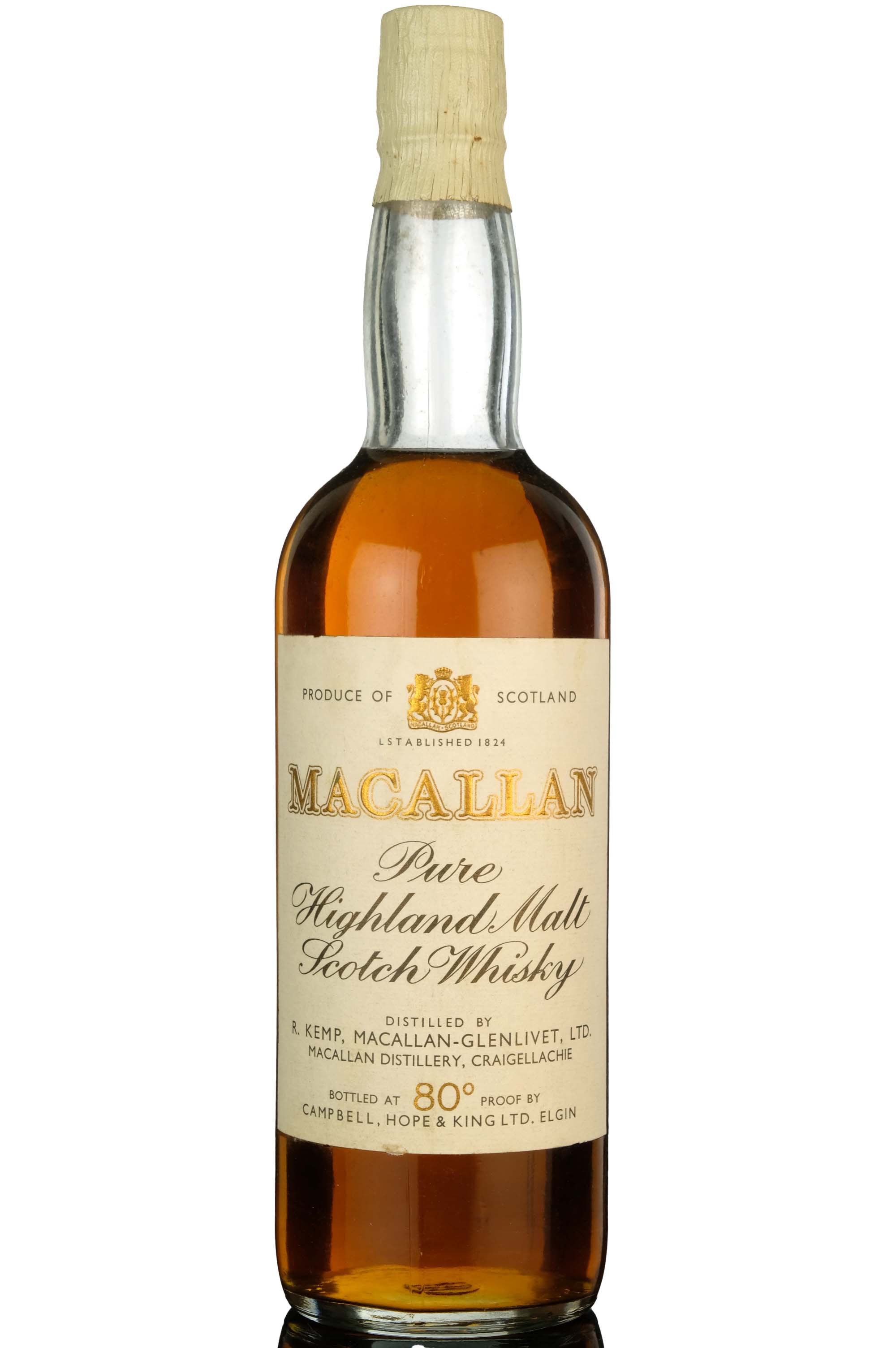 Macallan Pure Malt - Campbell Hope & King - 1960s