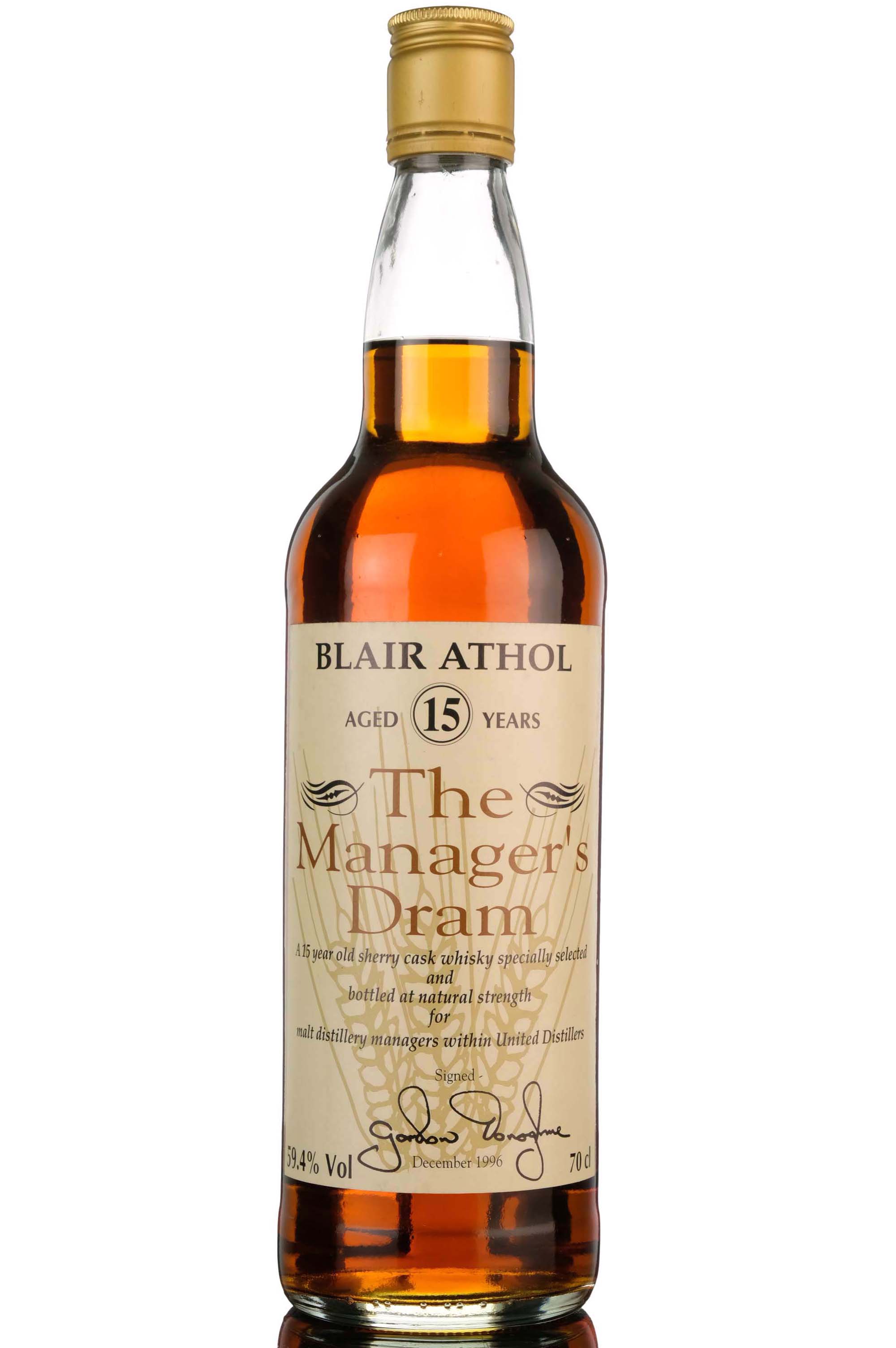 Blair Athol 15 Year Old - Managers Dram 1996