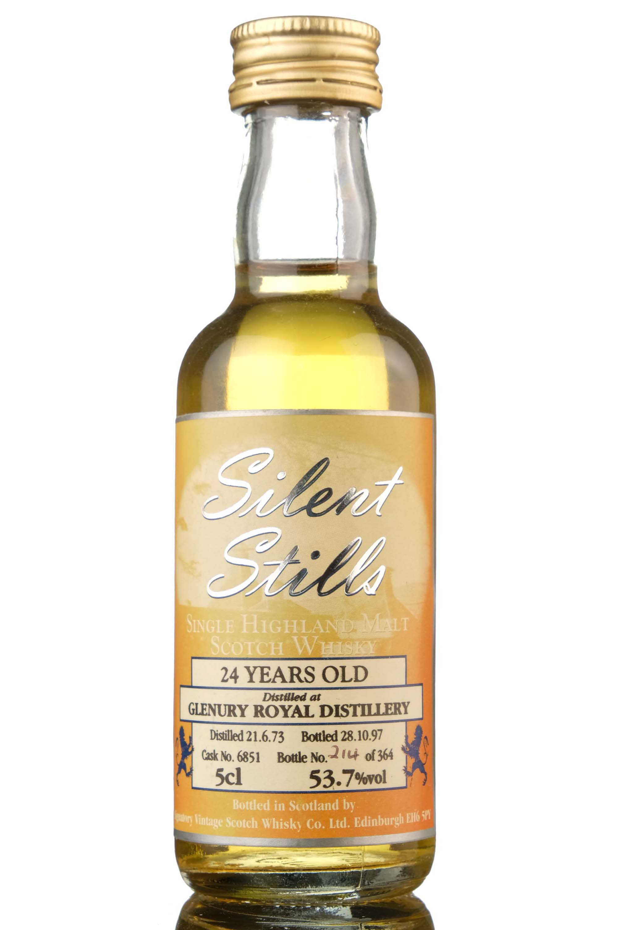 Glenury Royal 1973-1997 - 24 Year Old - Signatory Vintage Silent Stills - Single Cask 6851