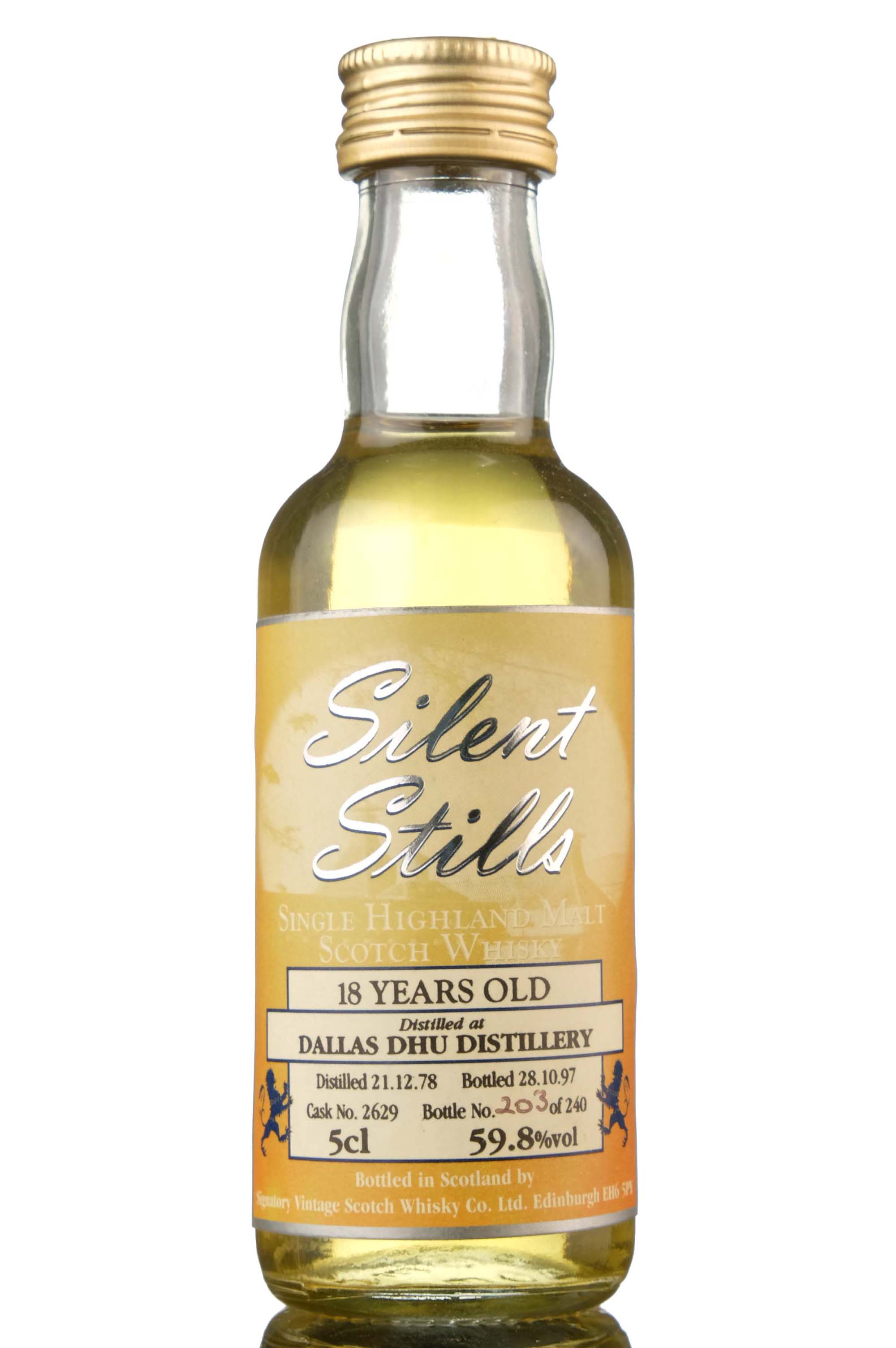 Dallas Dhu 1978-1997 - 28 Year Old - Signatory Vintage Silent Stills - Single Cask 2629 - 