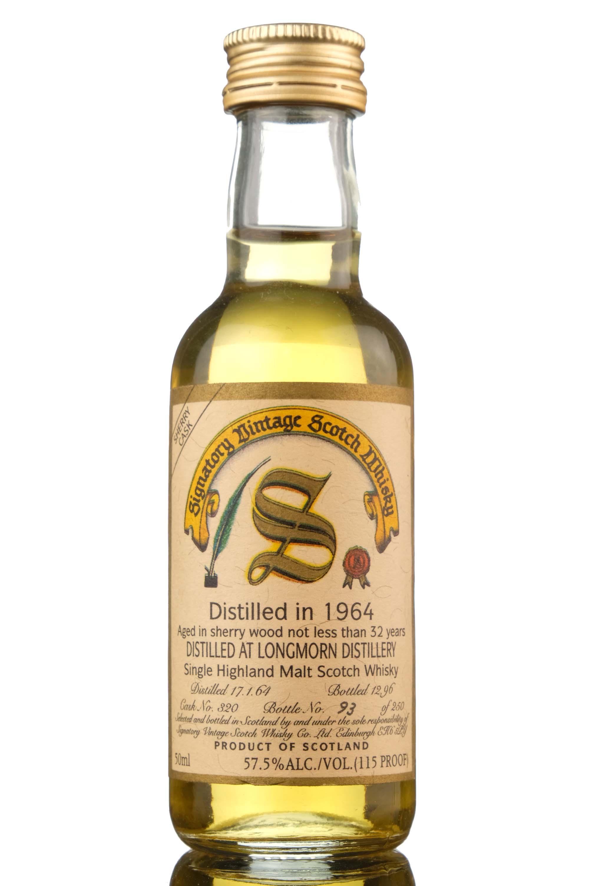 Longmorn 1964-1996 - 32 Year Old - Signatory Vintage - Single Cask 320 - California Import