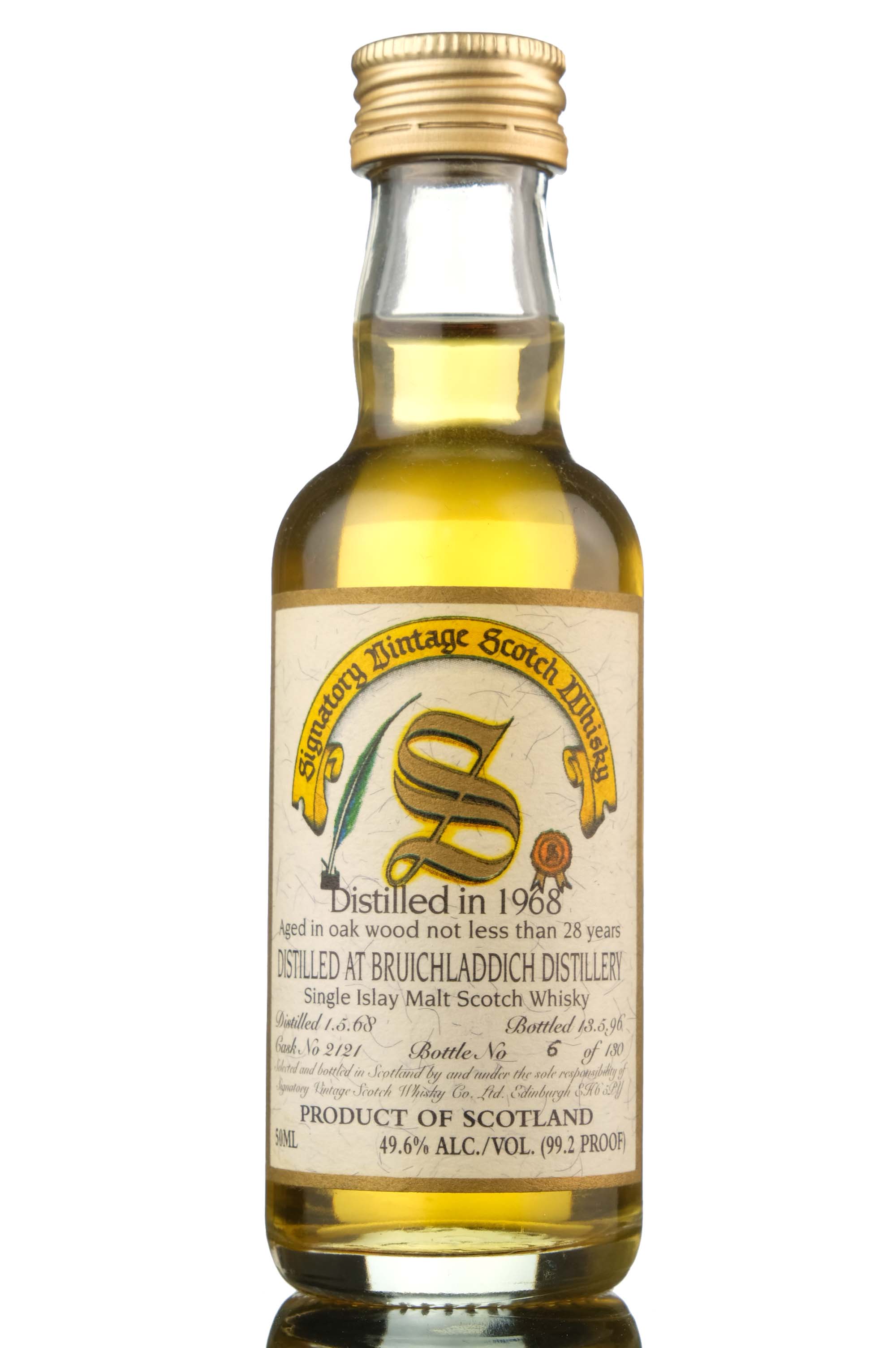 Bruichladdich 1968-1996 - 28 Year Old - Signatory Vintage - Single Cask 2121 - California 