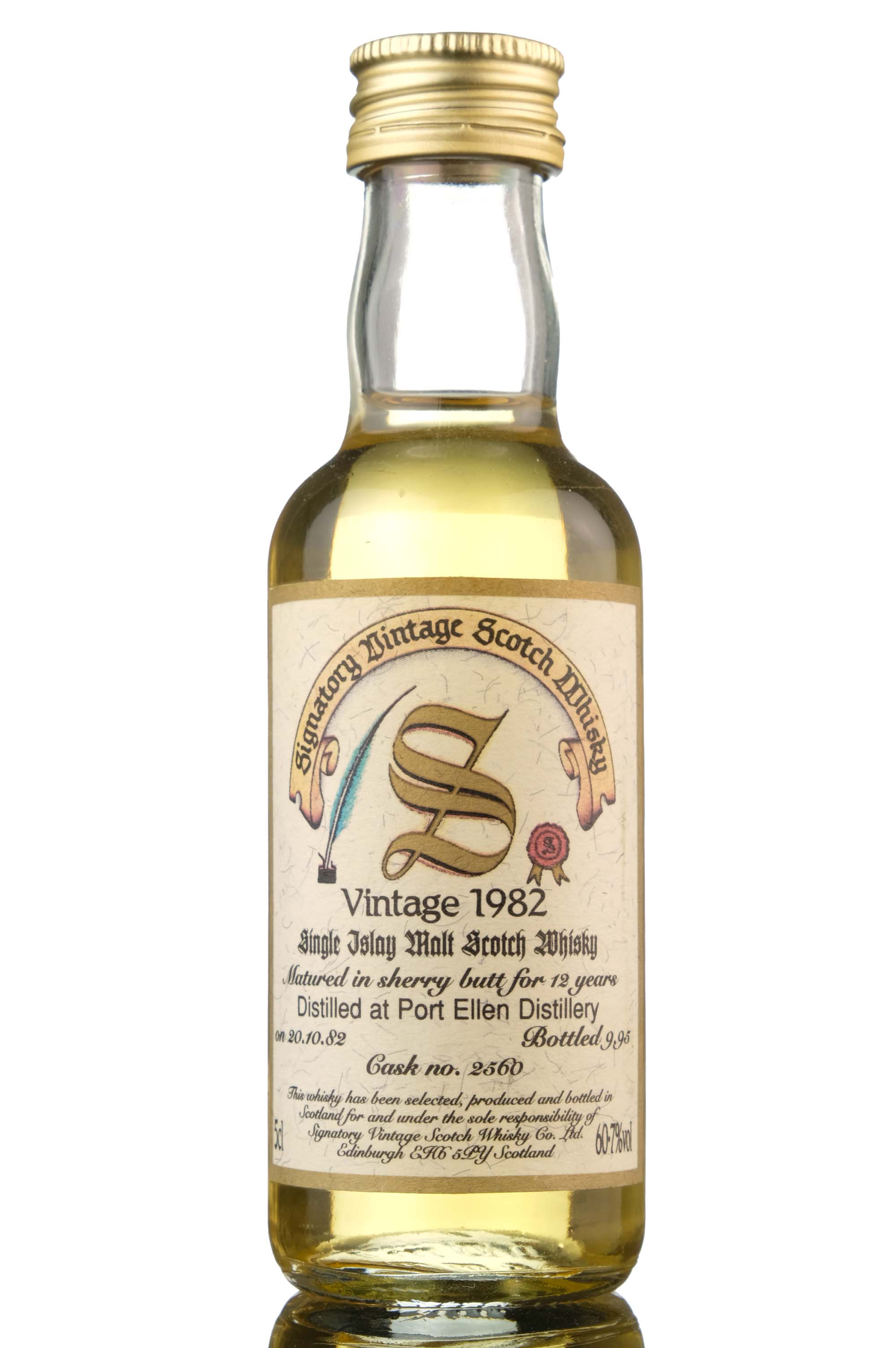 Port Ellen 1982-1995 - 12 Year Old - Signatory Vintage - Single Cask 2560 - Miniature