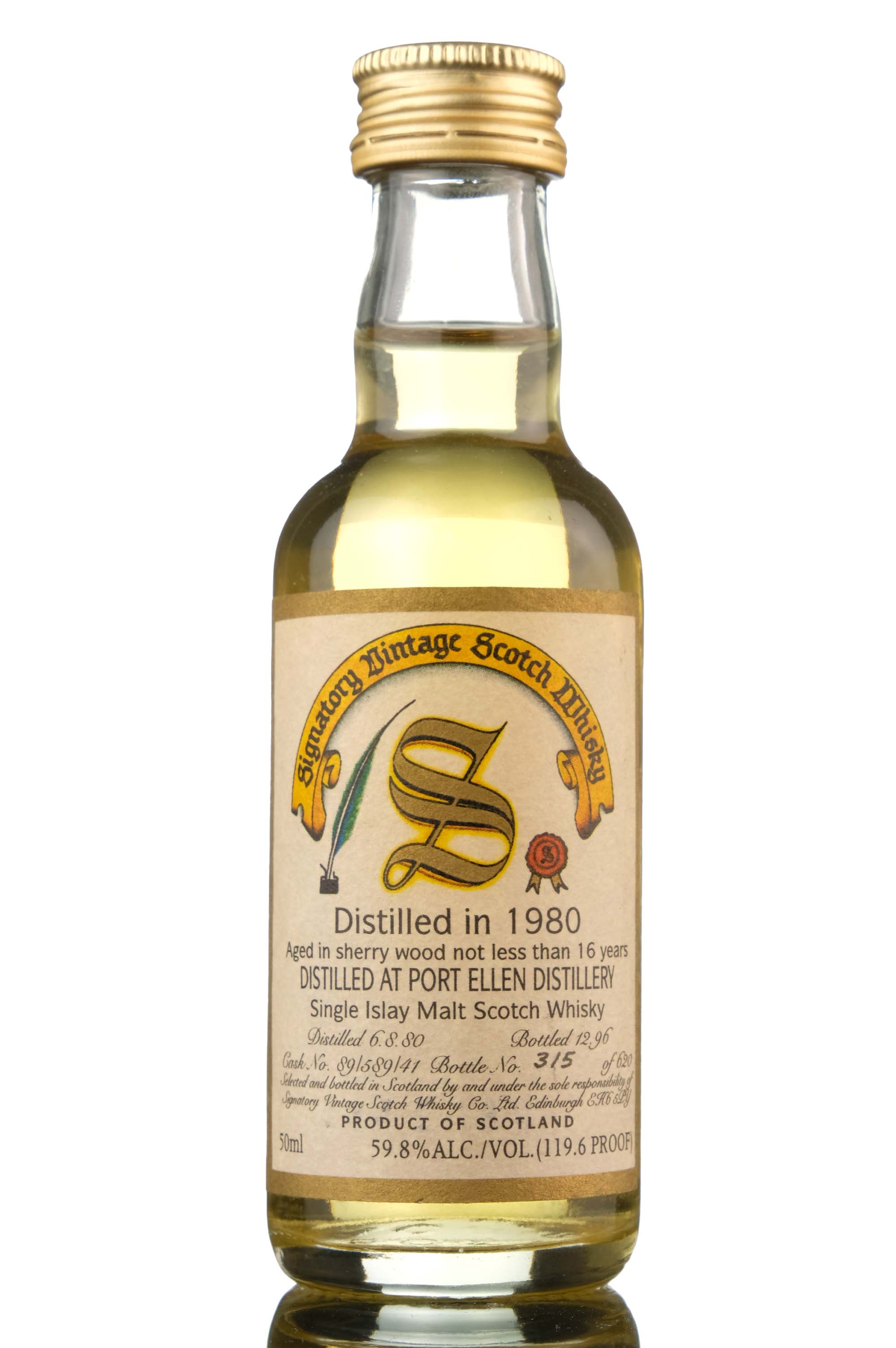 Port Ellen 1980-1996 - 16 Year Old - Signatory Vintage - Casks 89-589-41 - California Impo