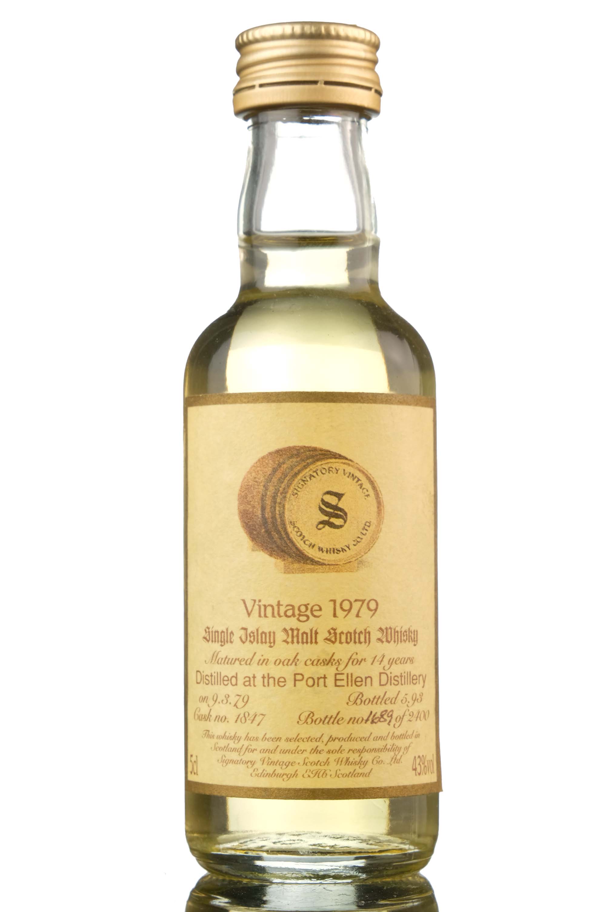 Port Ellen 1979-1993 - 14 Year Old - Signatory Vintage - Single Cask 1847 - Miniature