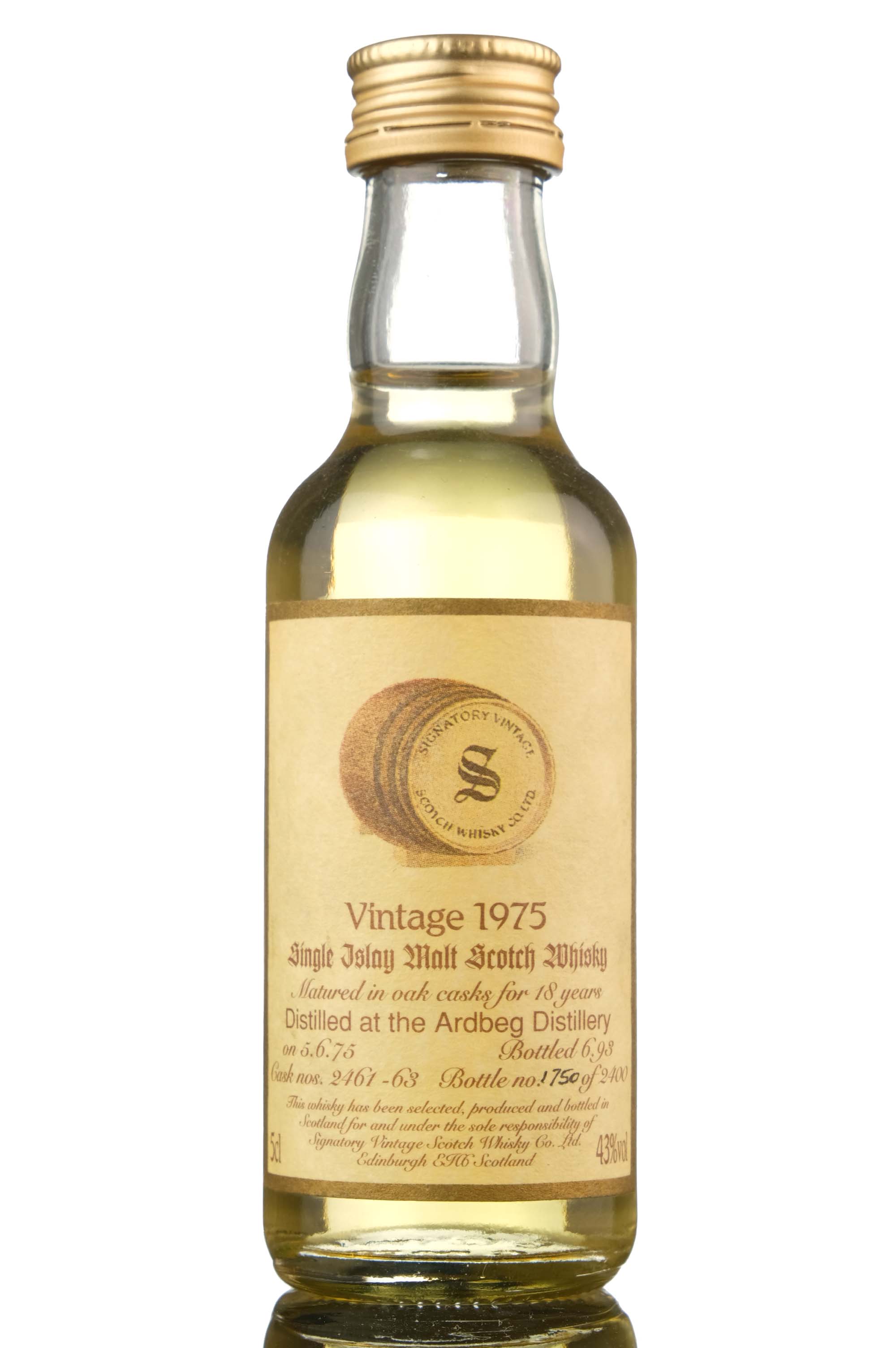 Ardbeg 1975-1993 - 18 Year Old - Signatory Vintage Casks 2461-63 - Miniature