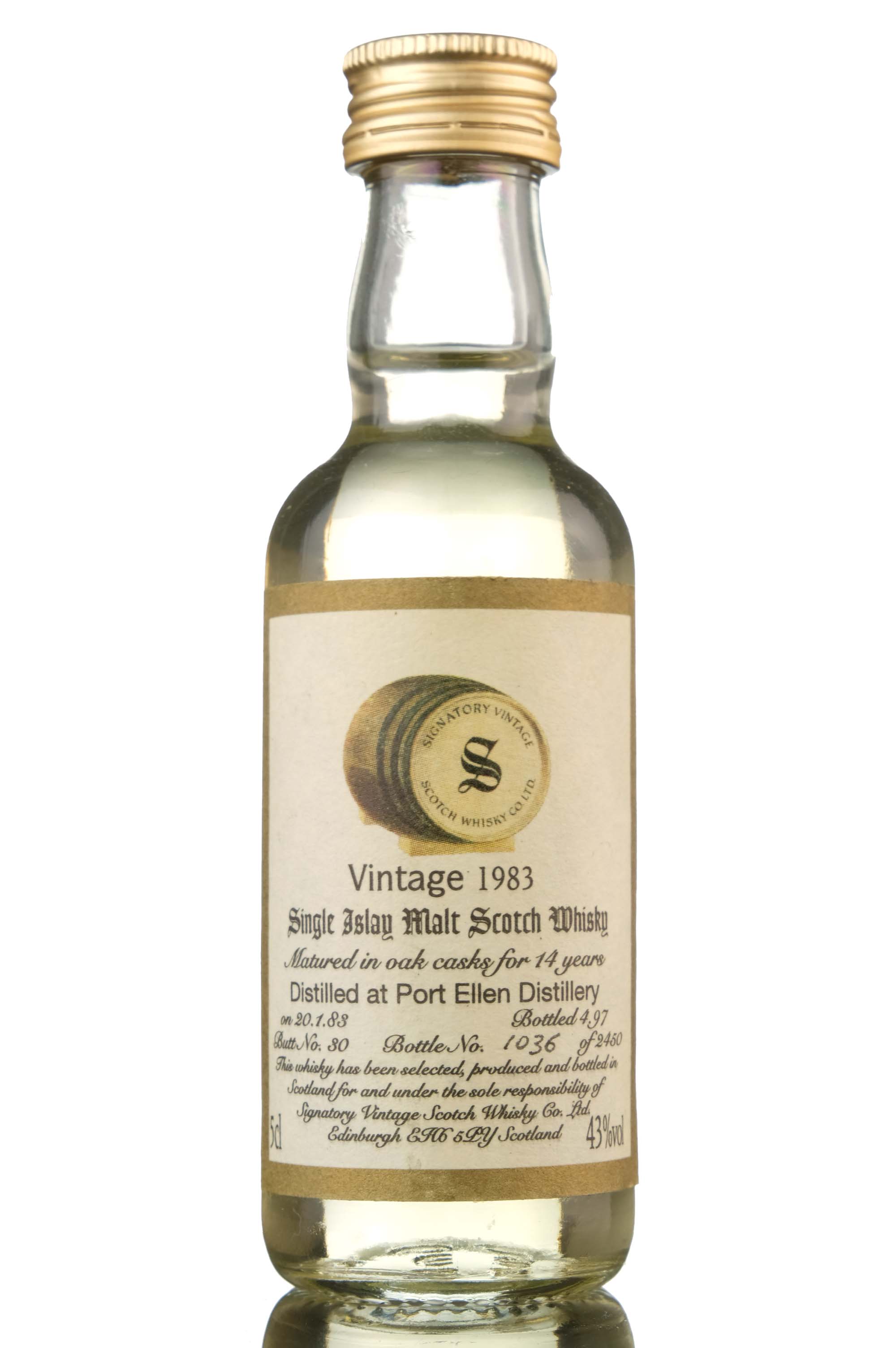 Port Ellen 1983-1997 - 14 Year Old - Signatory Vintage - Single Cask 30 - Miniature