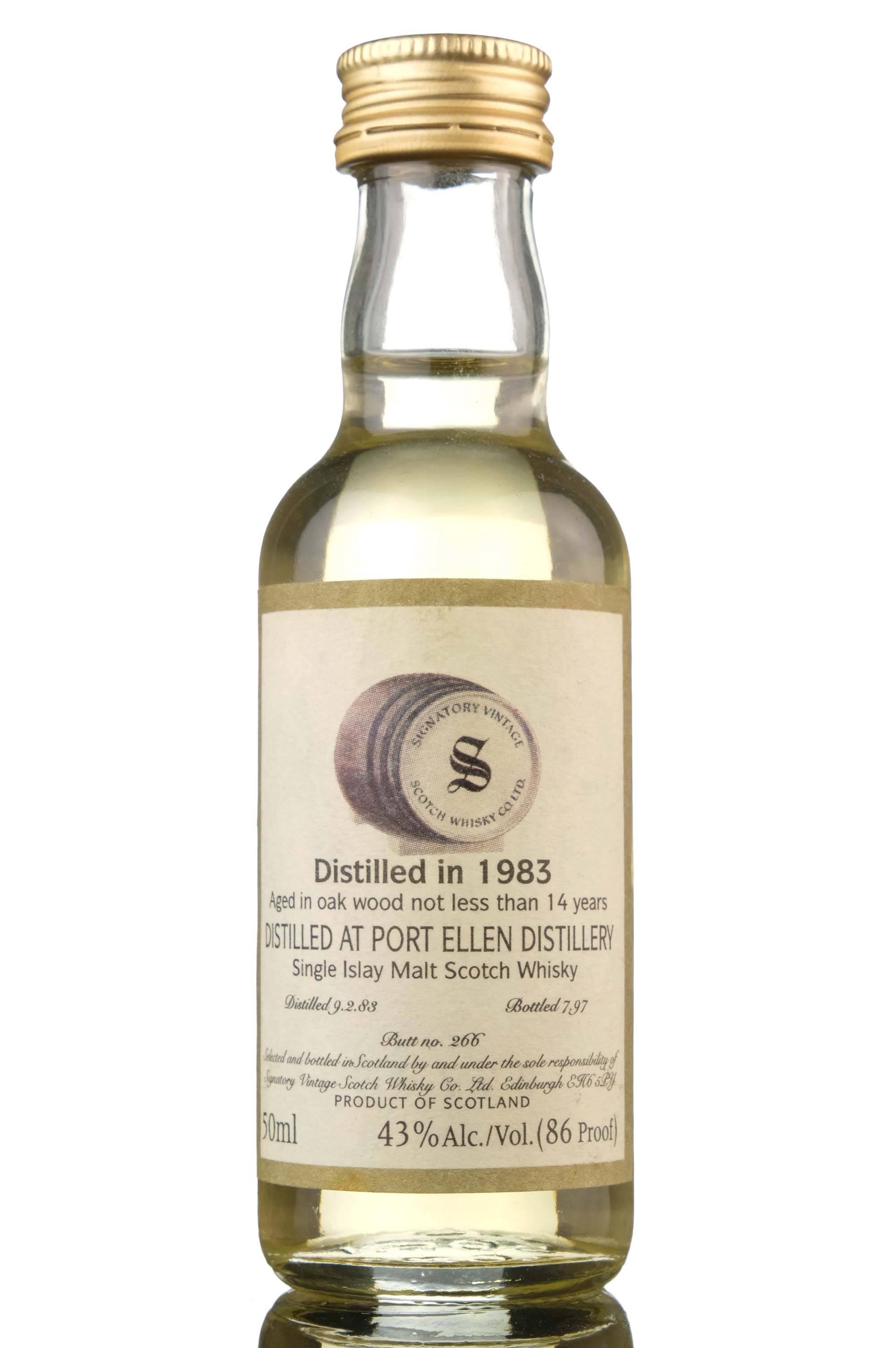 Port Ellen 1983-1997 - 14 Year Old - Signatory Vintage - Single Cask 266 - Wisconsin Impor