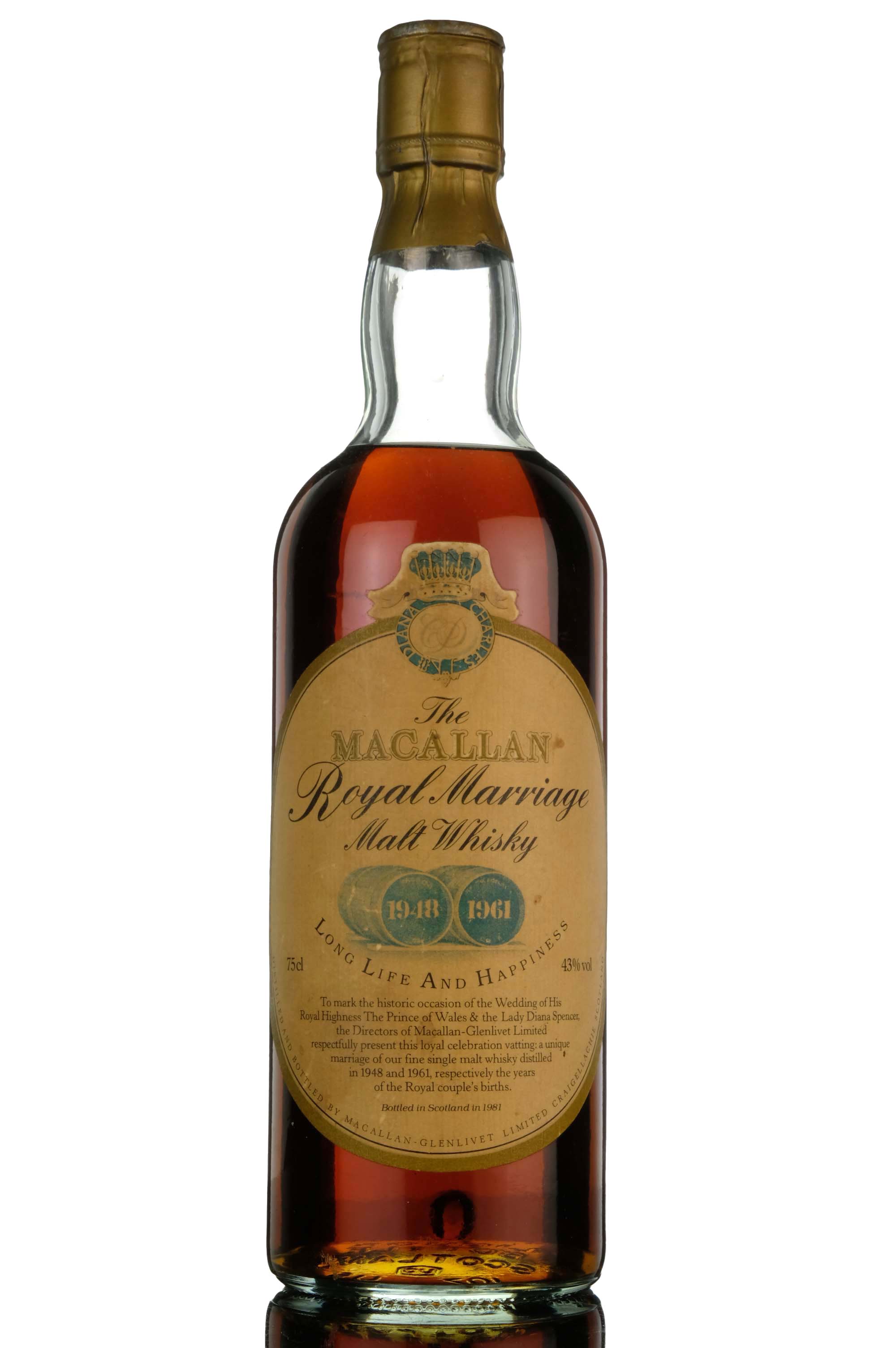 Macallan 1948/1961 - Charles & Diana Royal Marriage 1981 - Pro Nobilitate Ebert, Hainzl & 