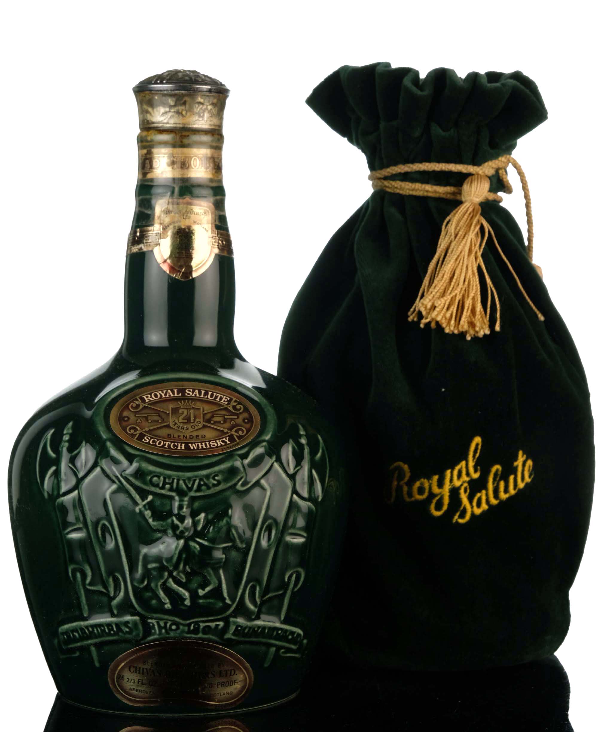 Royal Salute 21 Year Old - Green Ceramic - 1970s