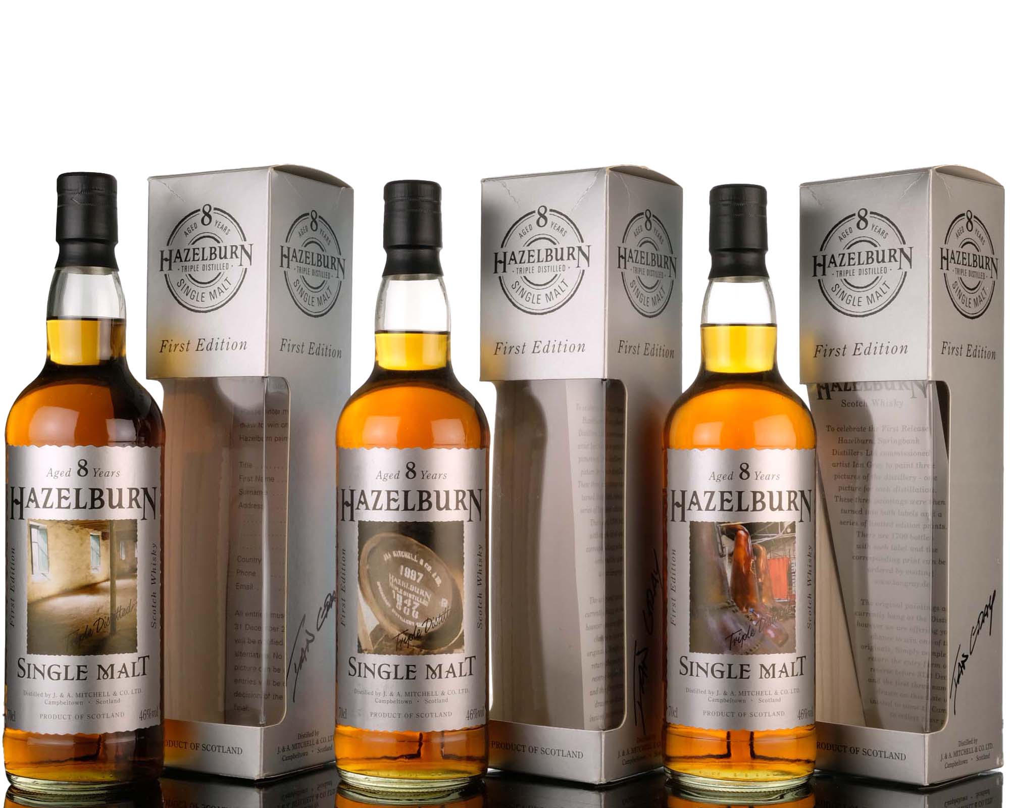 Hazelburn 8 Year Old - First Edition - 2005 Release - Full Set