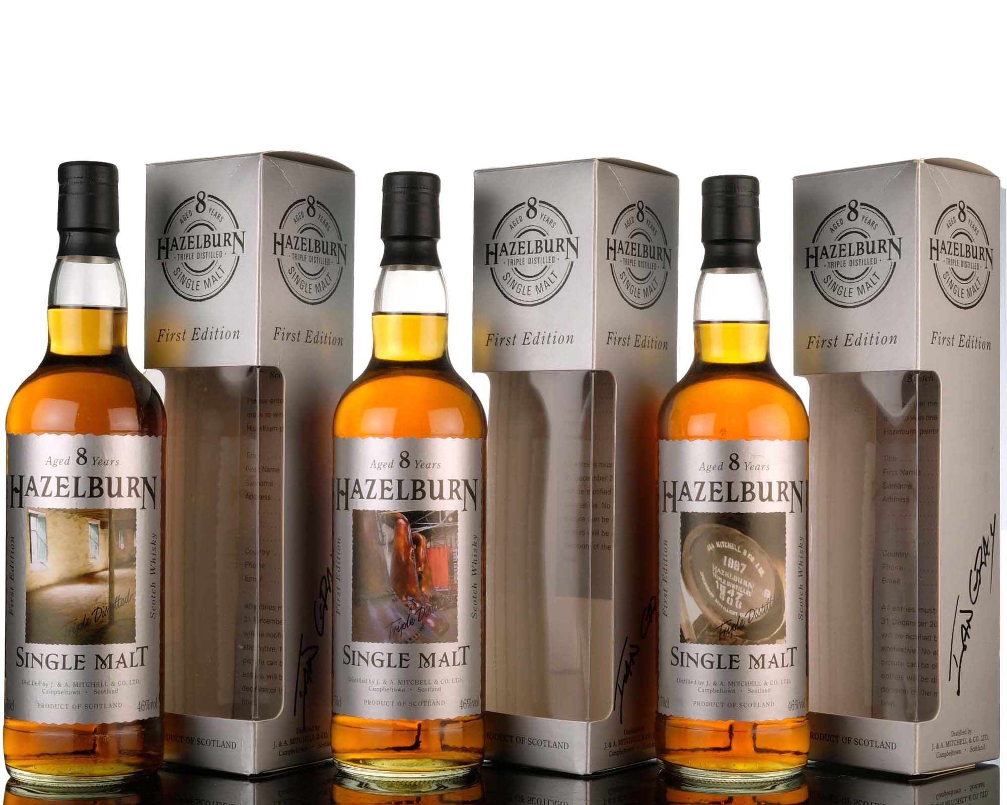 Hazelburn 8 Year Old - First Edition - 2005 Release - Full Set