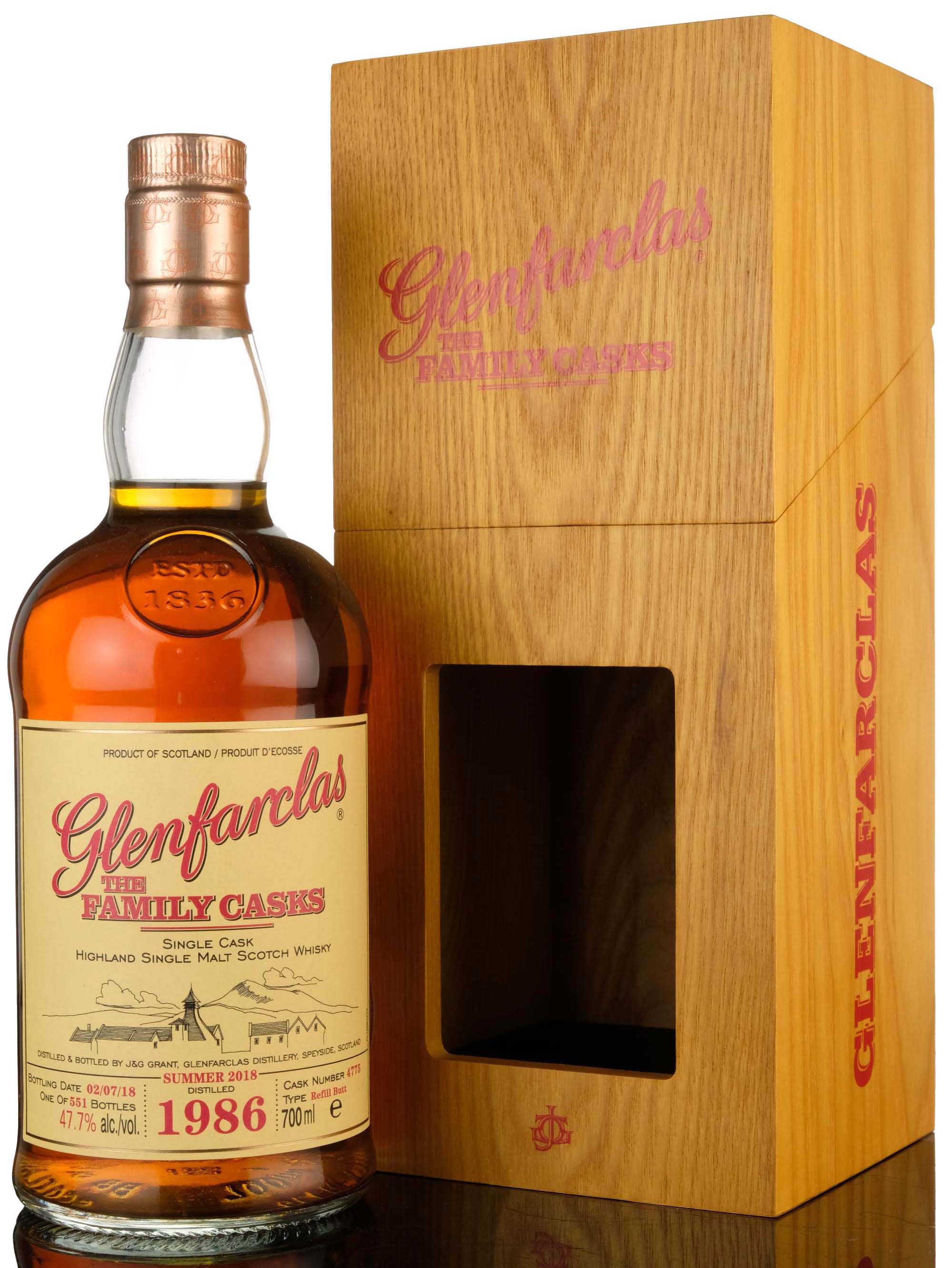 Glenfarclas 1986-2018 - The Family Casks - Single Cask 4775