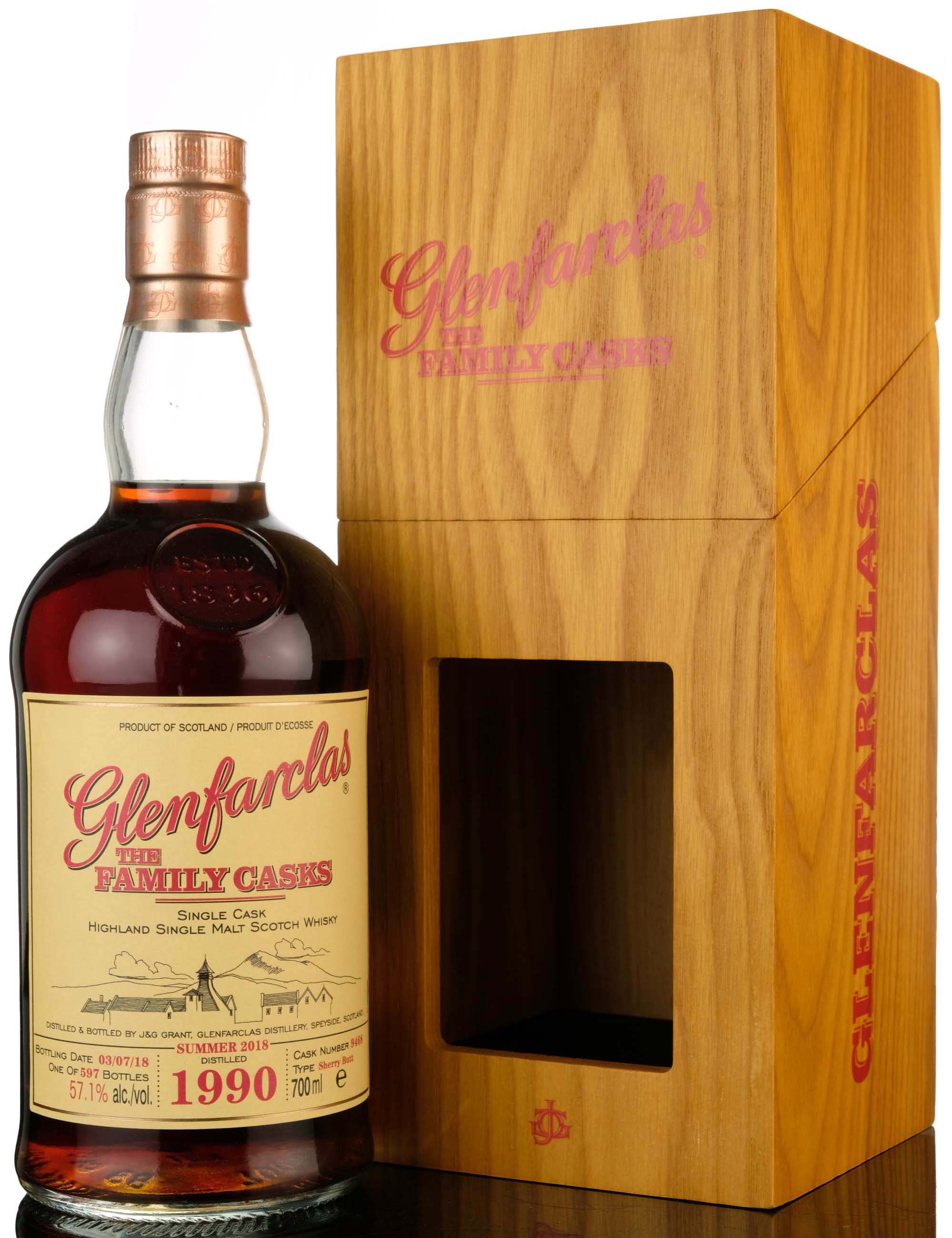 Glenfarclas 1990-2018 - The Family Casks - Single Cask 9468