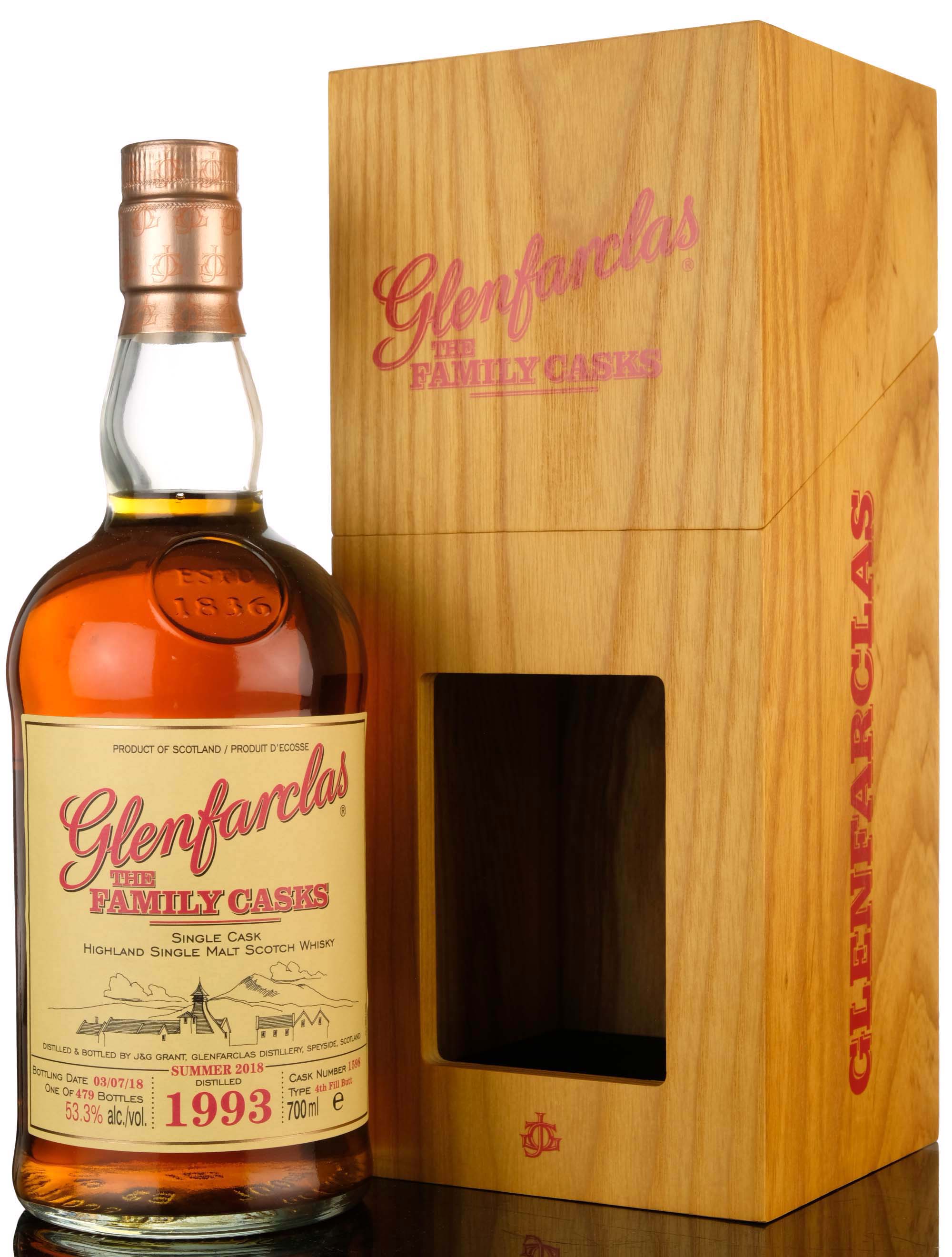 Glenfarclas 1993-2018 - The Family Casks - Single Cask 1598