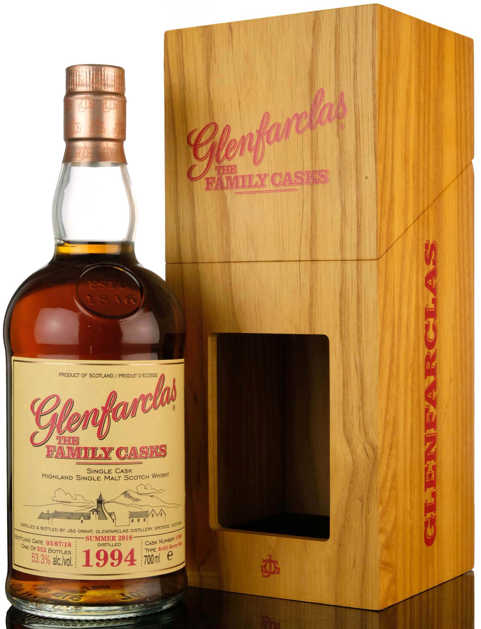 Glenfarclas 1994-2018 - The Family Casks - Single Cask 1580