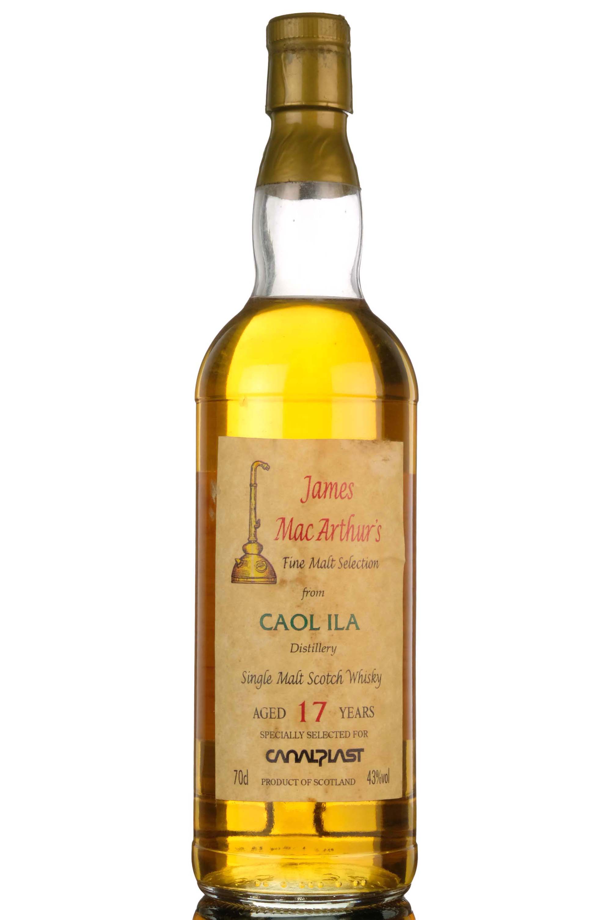 Caol Ila 17 Year Old - James MacArthur - Fine Malt Selection - Canalplast - 500 Years Of S