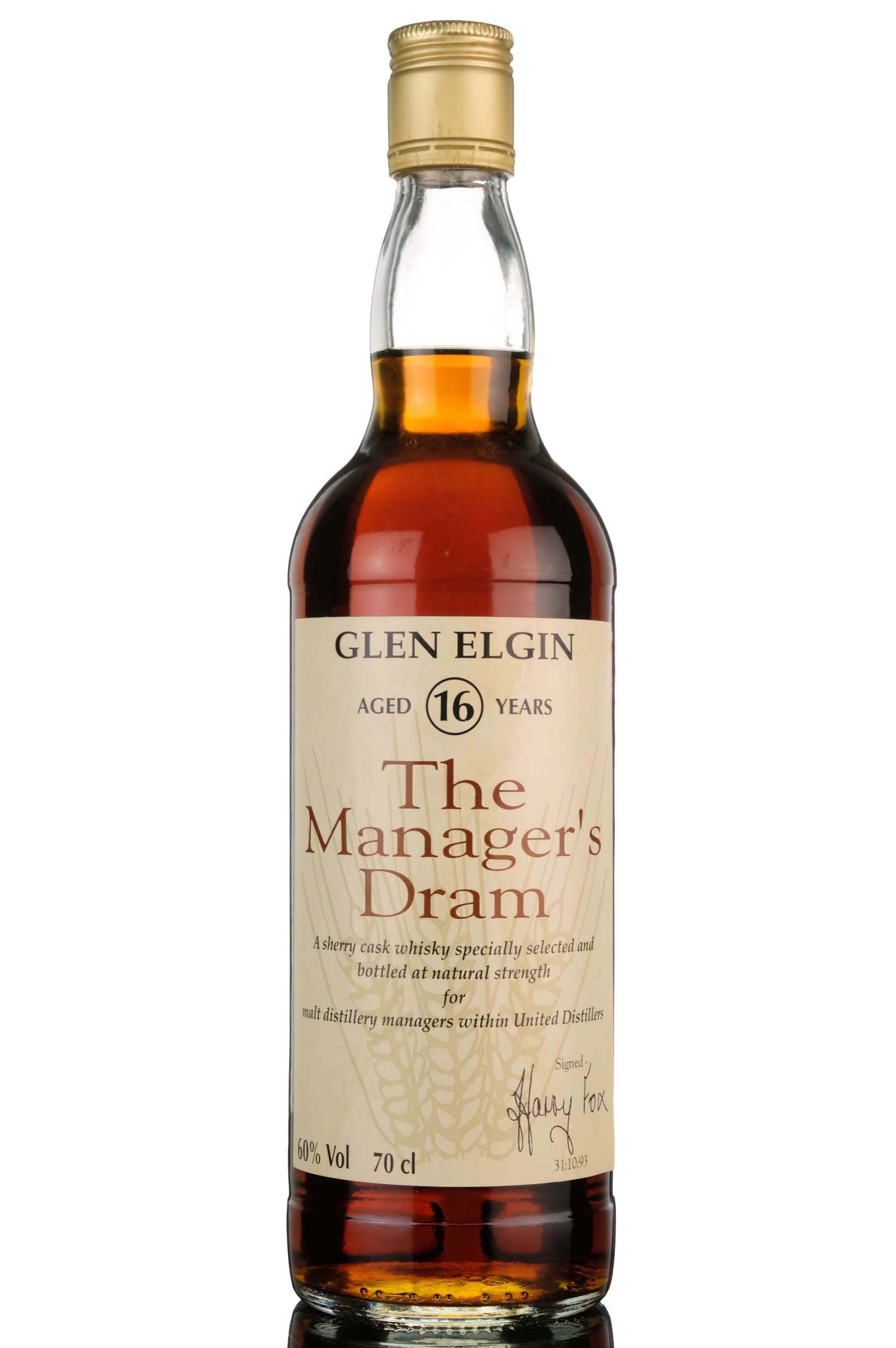 Glen Elgin 16 Year Old - Managers Dram 1993