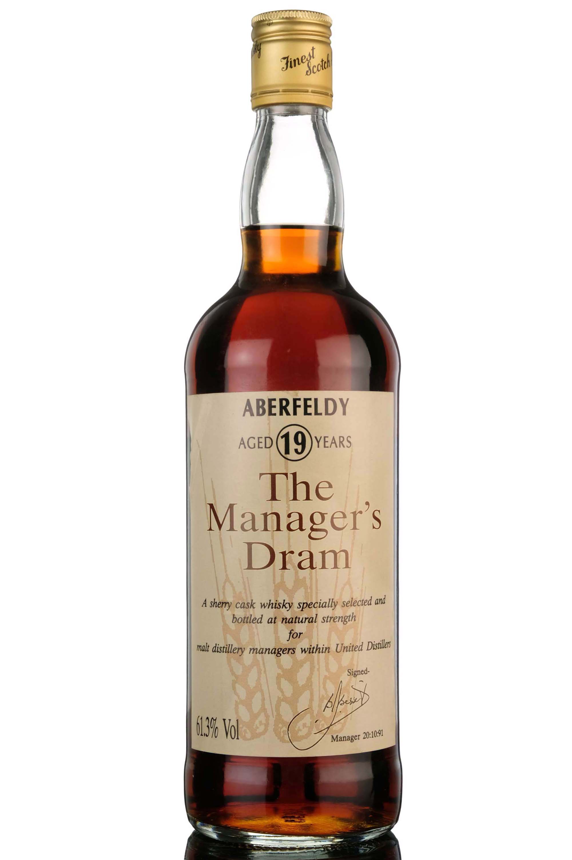 Aberfeldy 19 Year Old - Managers Dram 1991