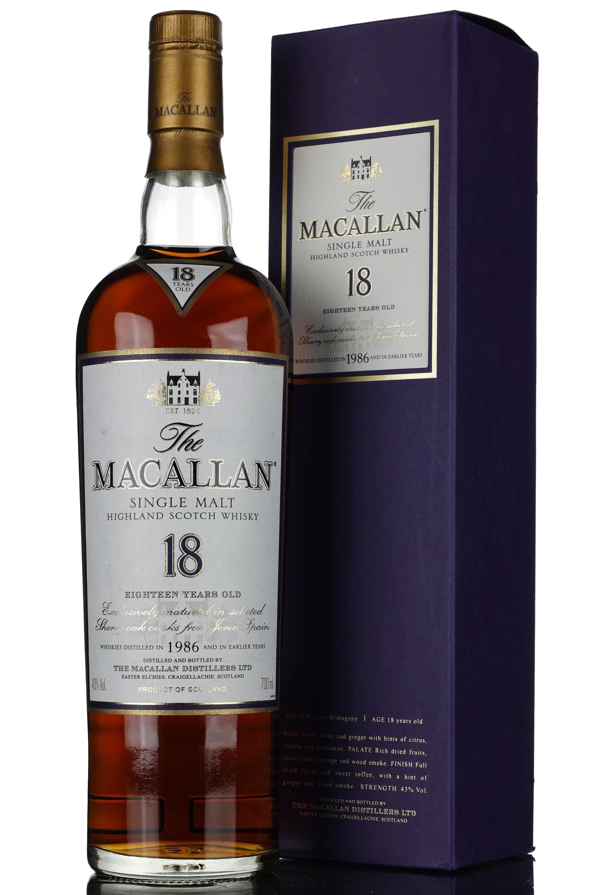 Macallan 1986 - 18 Year Old - Sherry Cask