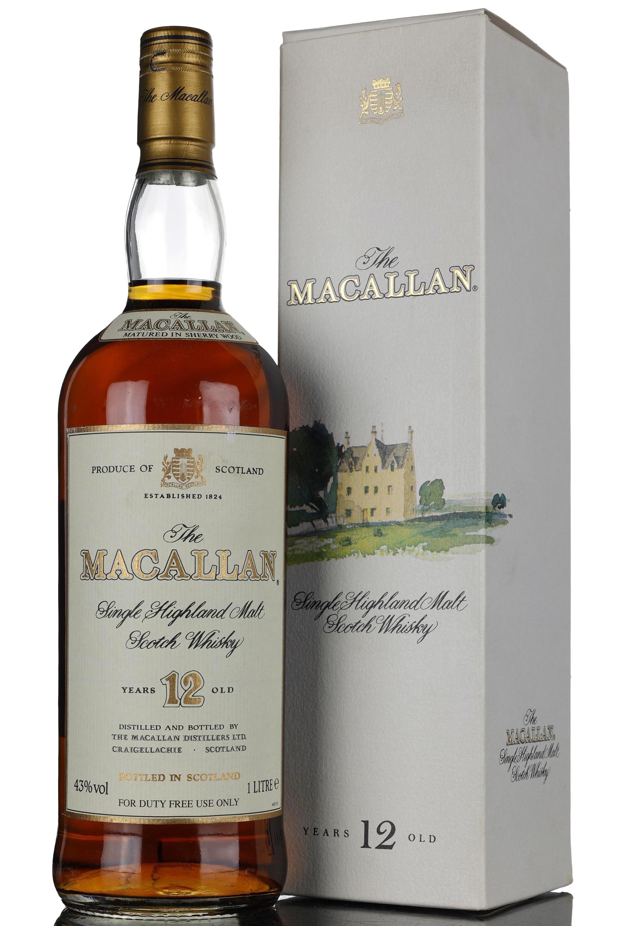 Macallan 12 Year Old - Sherry Cask - 1990s - 1 Litre