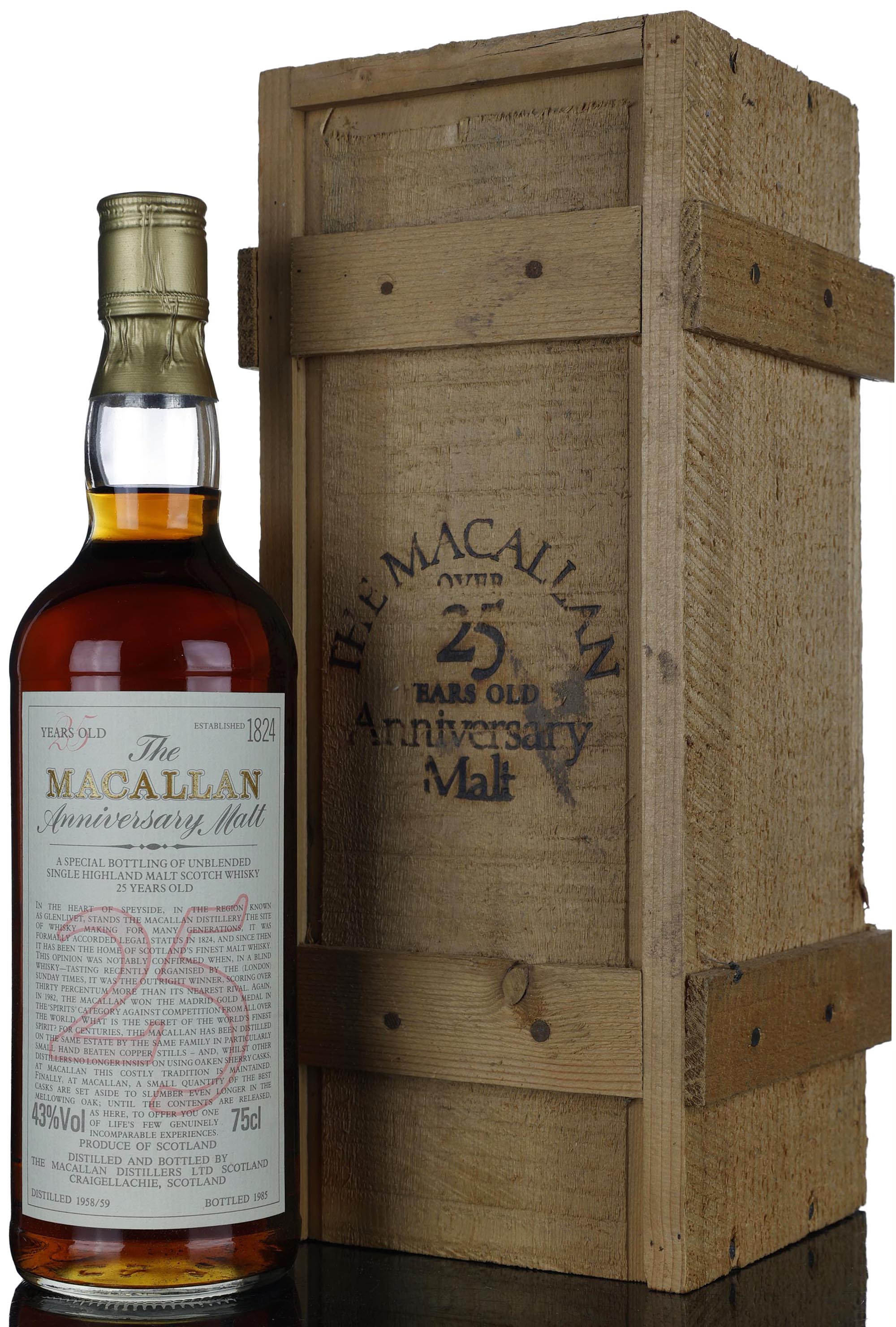 Macallan 1958/1959-1985 - 25 Year Old Anniversary Malt