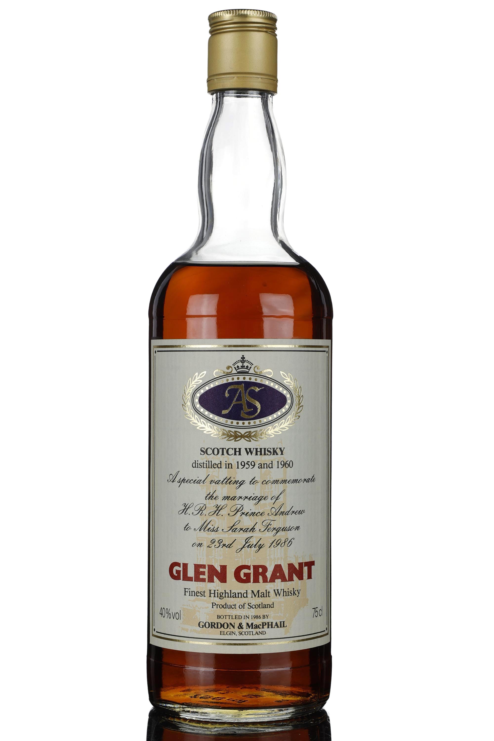 Glen Grant 1959/1960 - Gordon & MacPhail - Royal Wedding Andrew & Sarah 1986