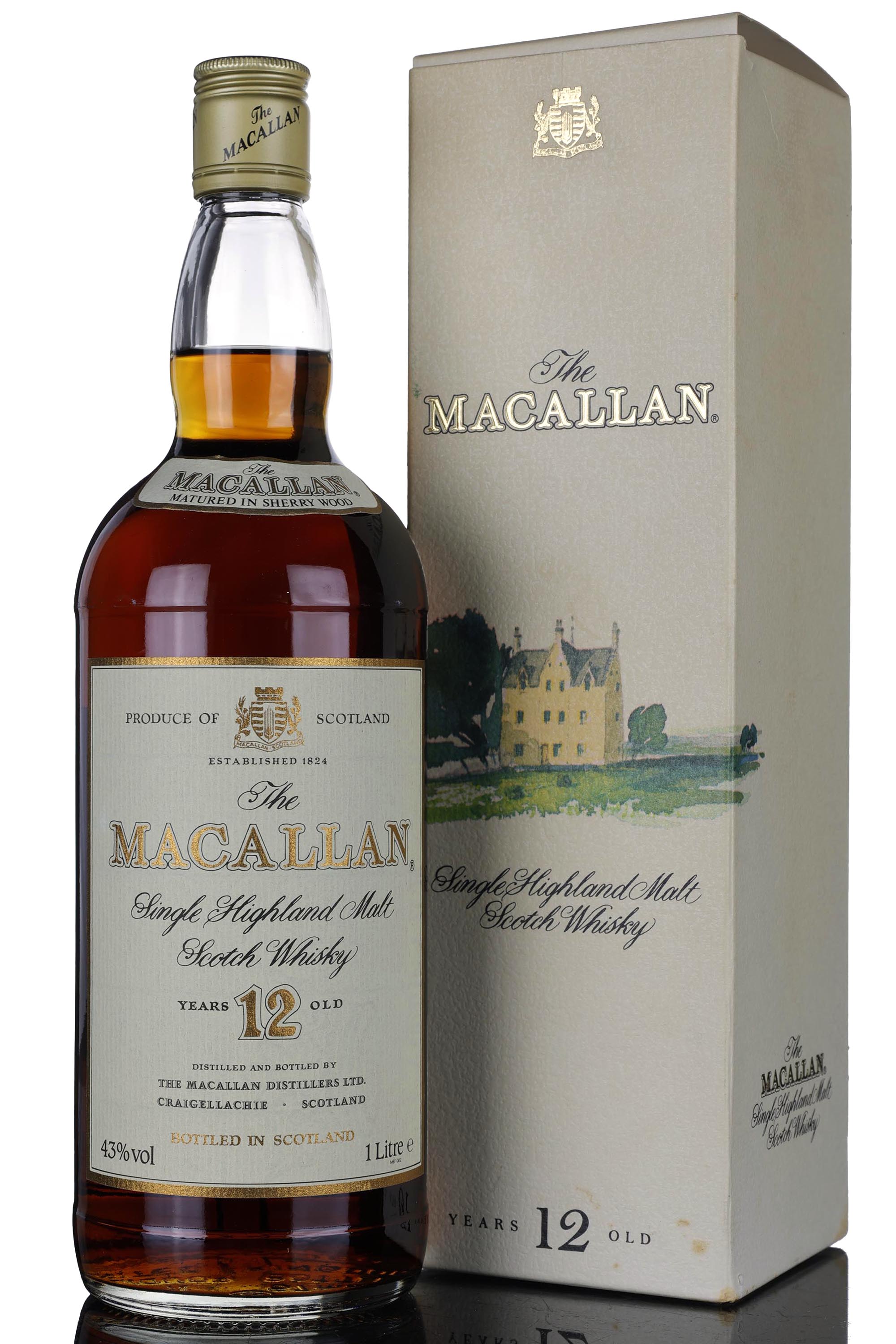 Macallan 12 Year Old - Sherry Cask - 1980s - 1 Litre