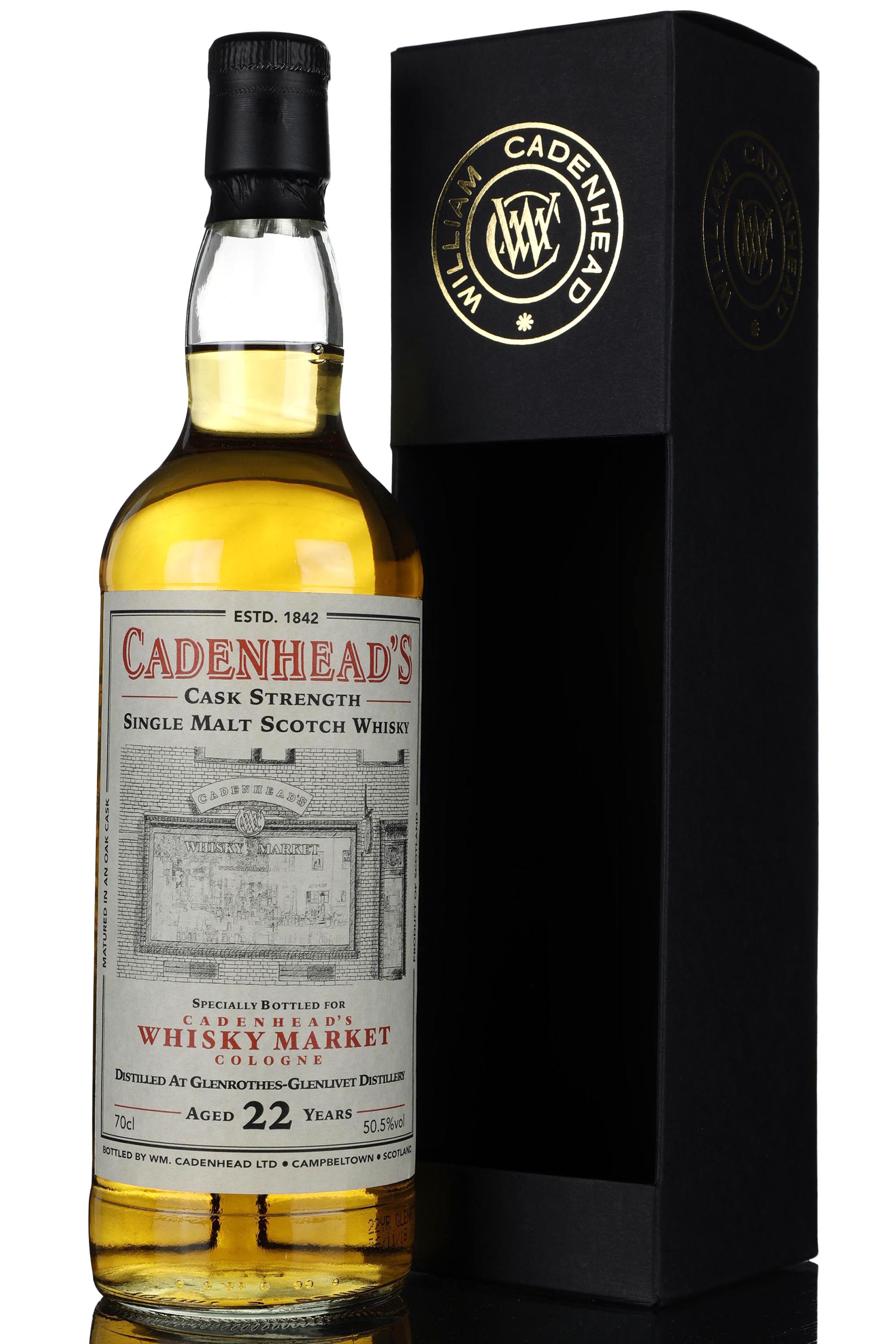 Glenrothes 1996-2018 - 22 Year Old - Cadenheads Whisky Market Cologne - Single Cask