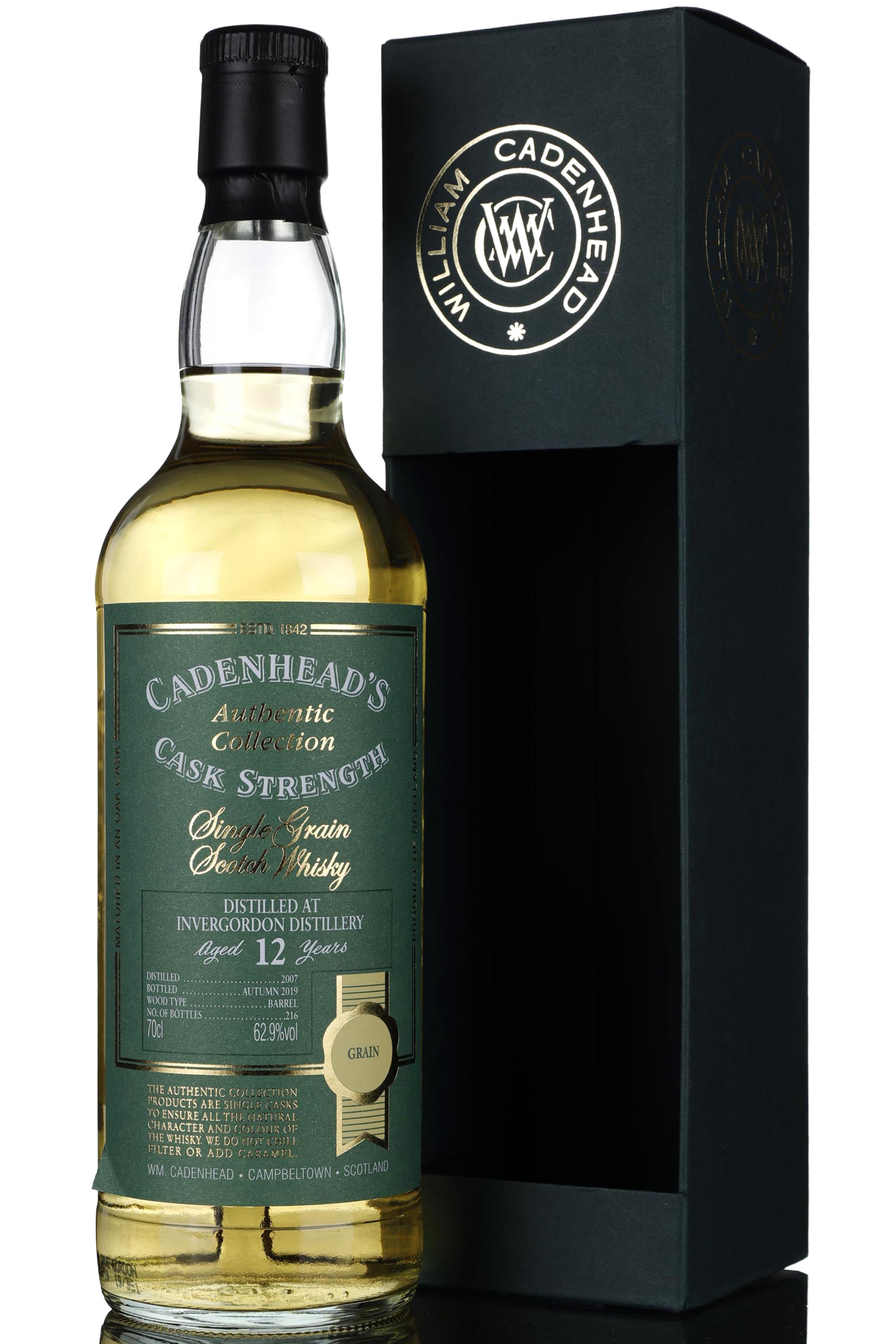 Invergordon 2007-2019 - 12 Year Old - Cadenheads Authentic Collection - Single Cask