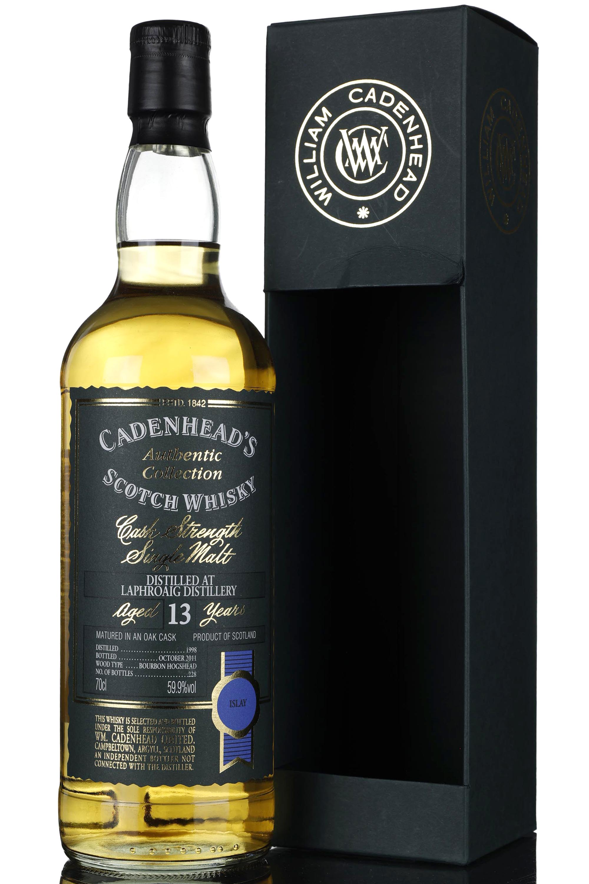 Laphroaig 1998-2011 - 13 Year Old - Cadenheads Authentic Collection - Single Cask